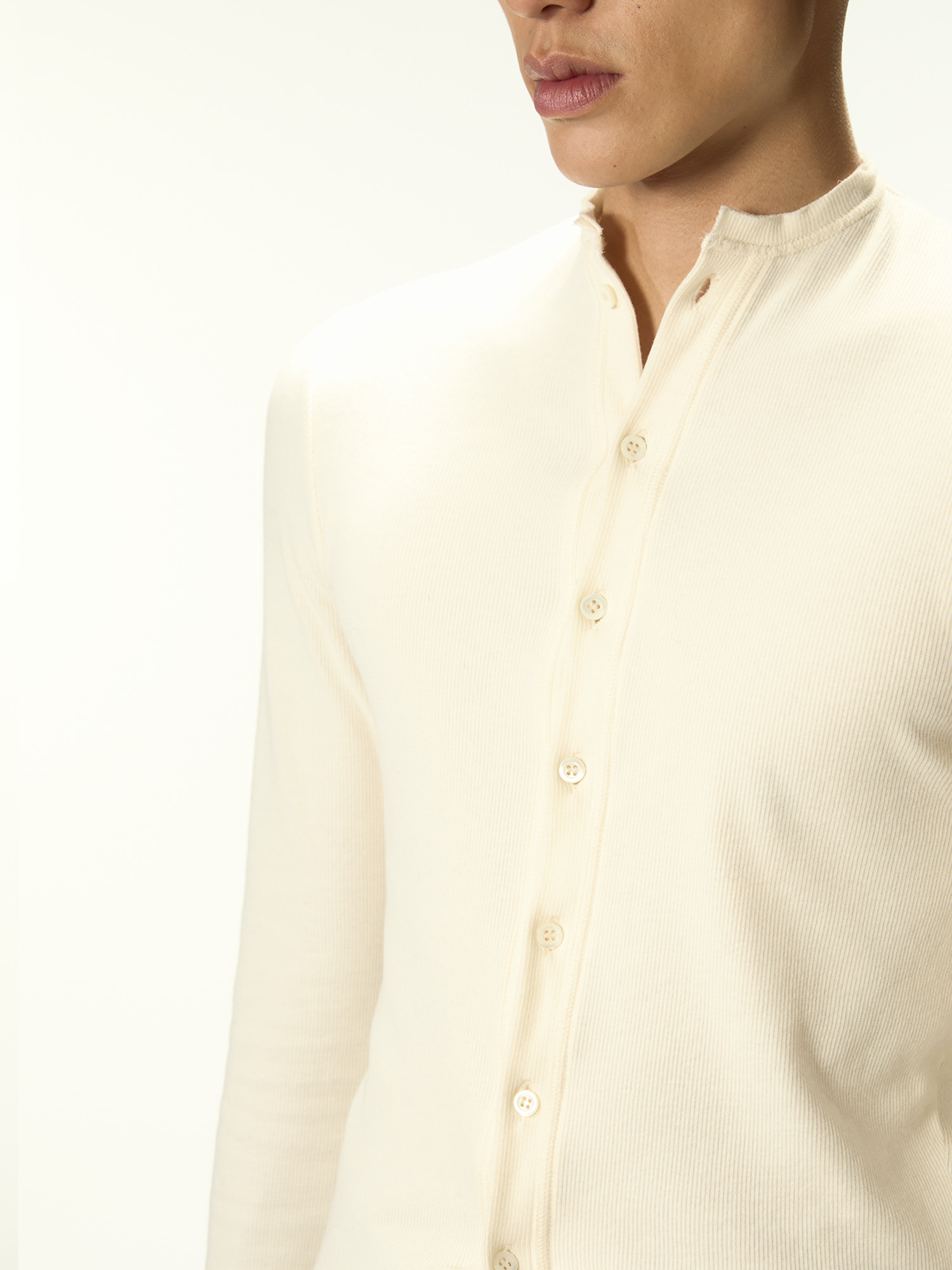 Nudo Serafino Long Sleeve Dirty White - 3