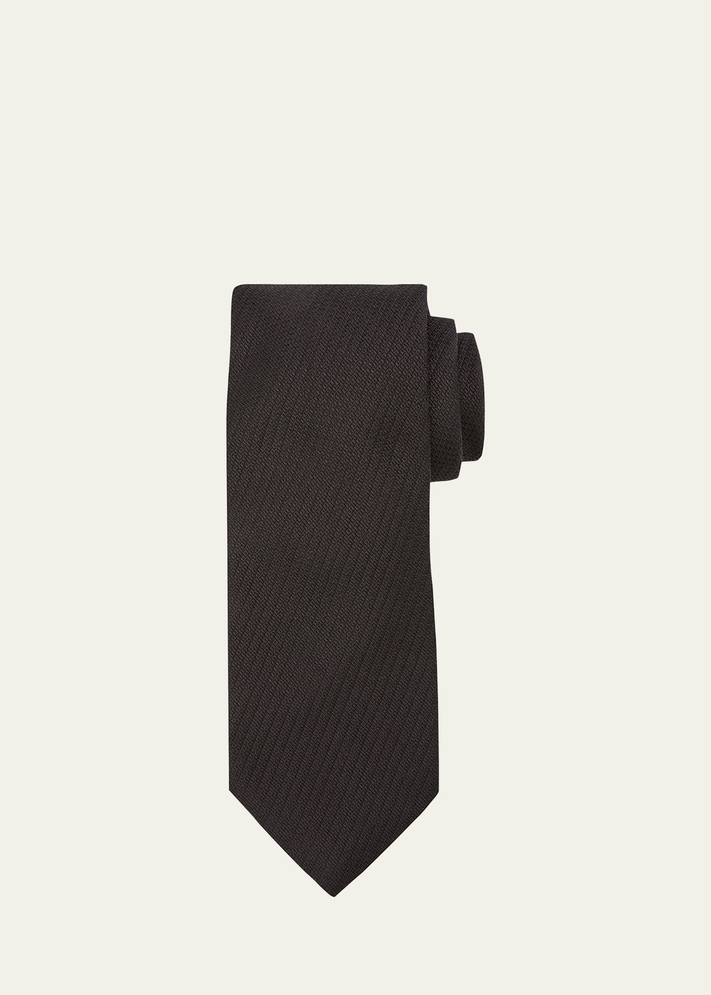 Men's Textured Silk Tie - 1