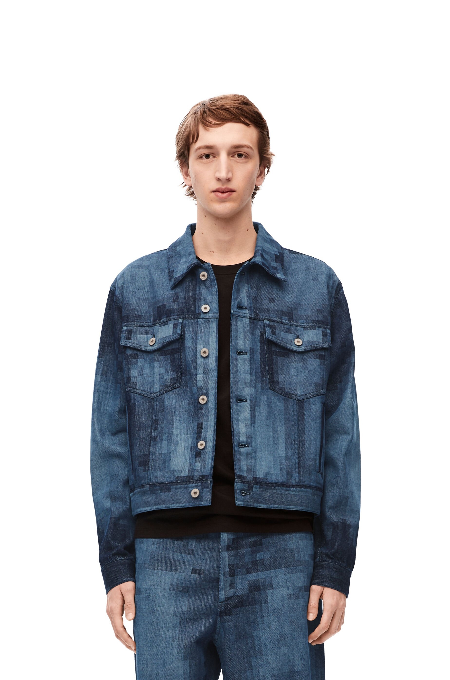 Pixelated jacket in denim - 3