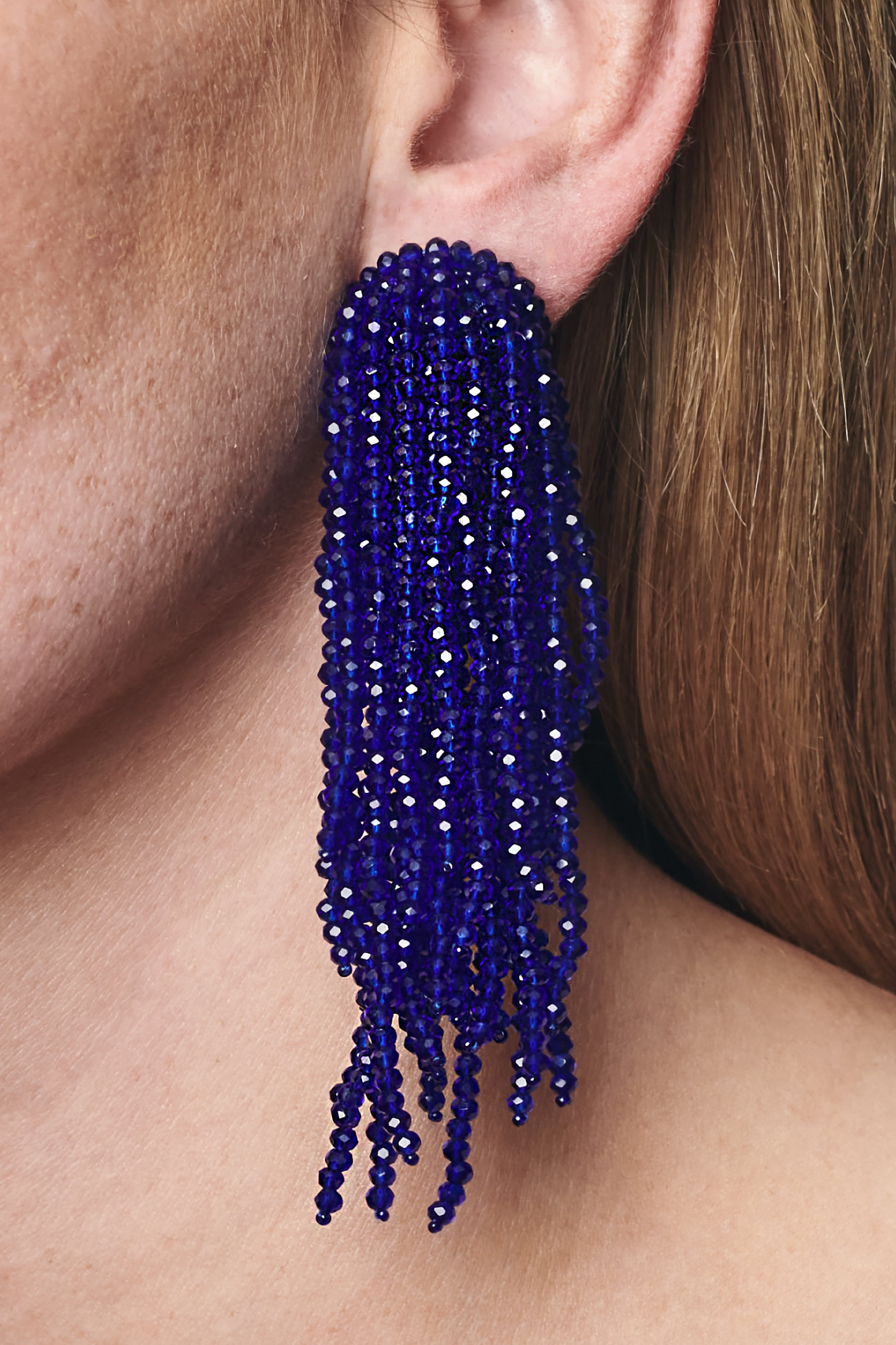 FOUNTAIN EARRINGS - COBALT - 2