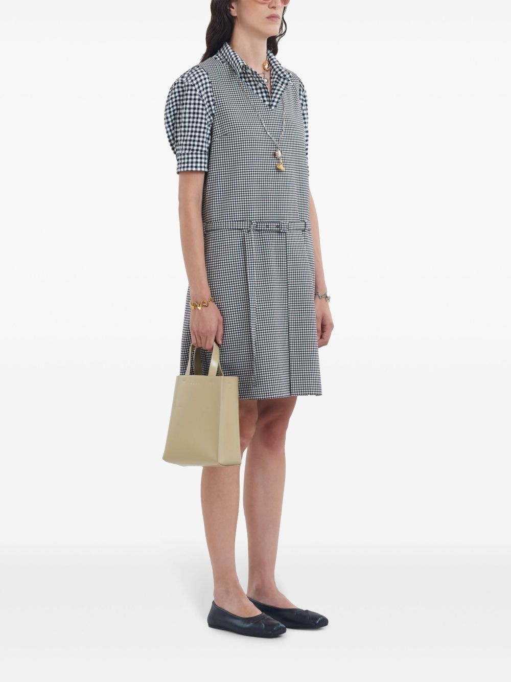 check-pattern mini dress - 2
