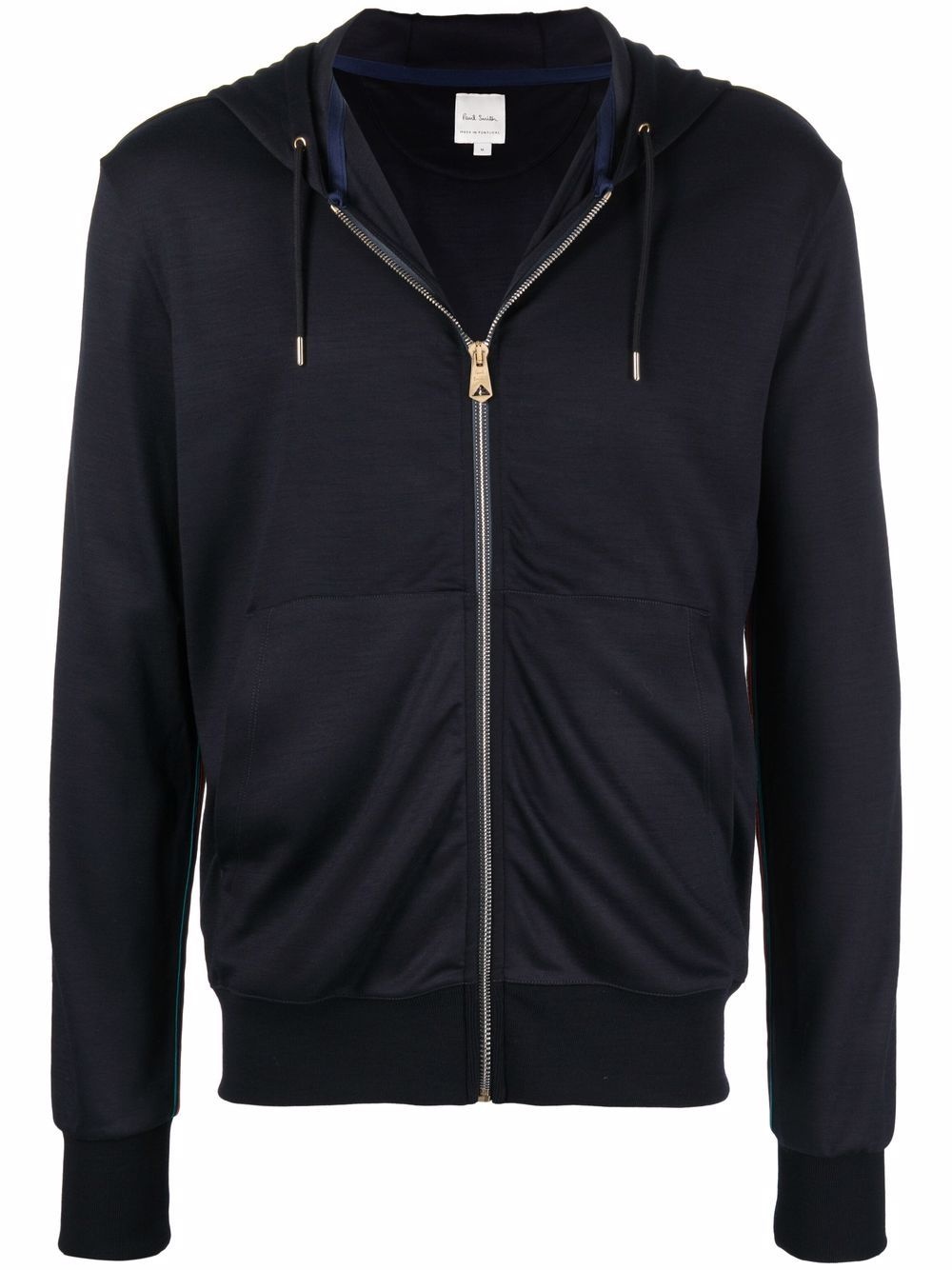 fine-knit zip-up hoodie - 1