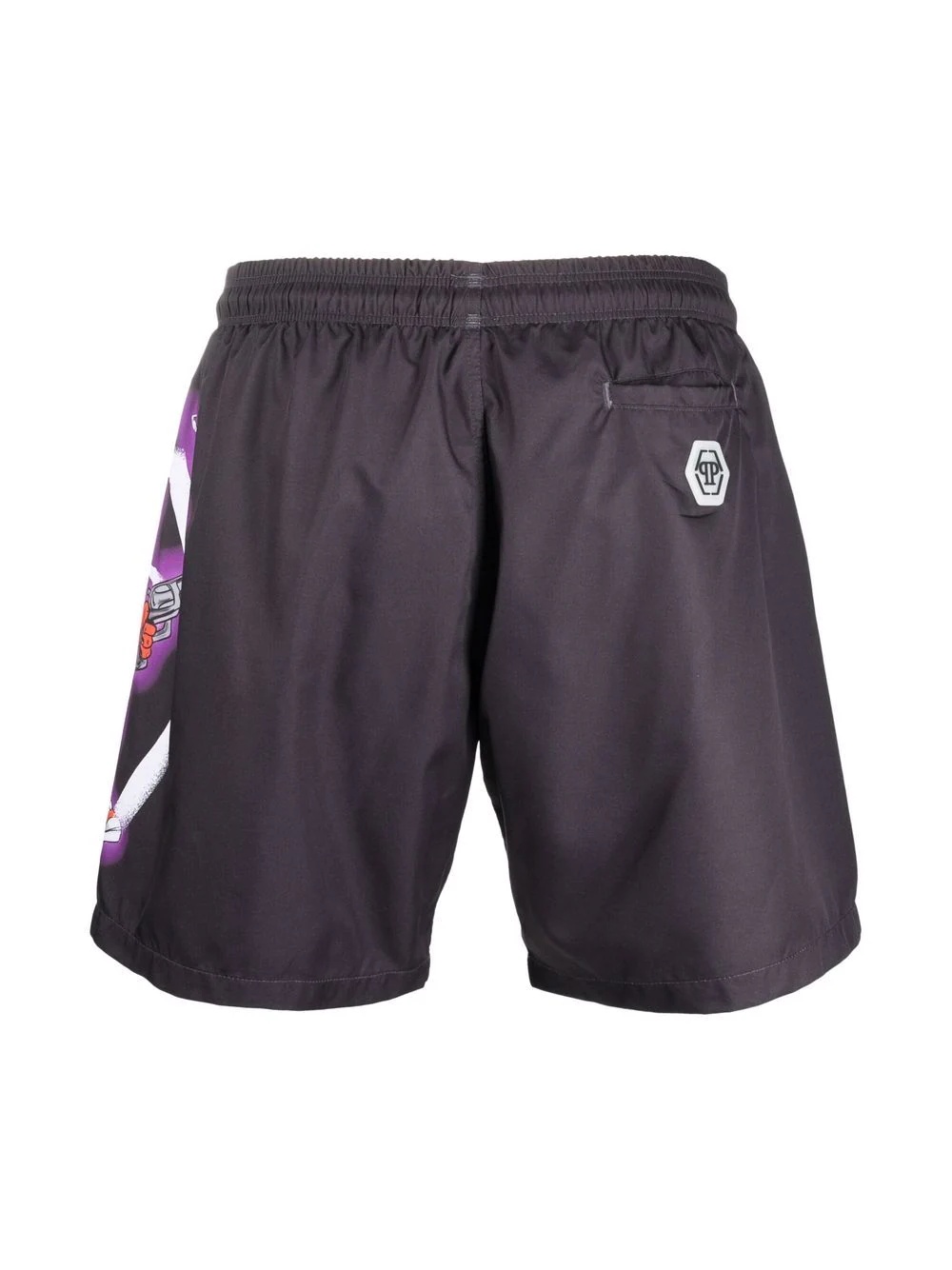 devil logo print shorts - 2