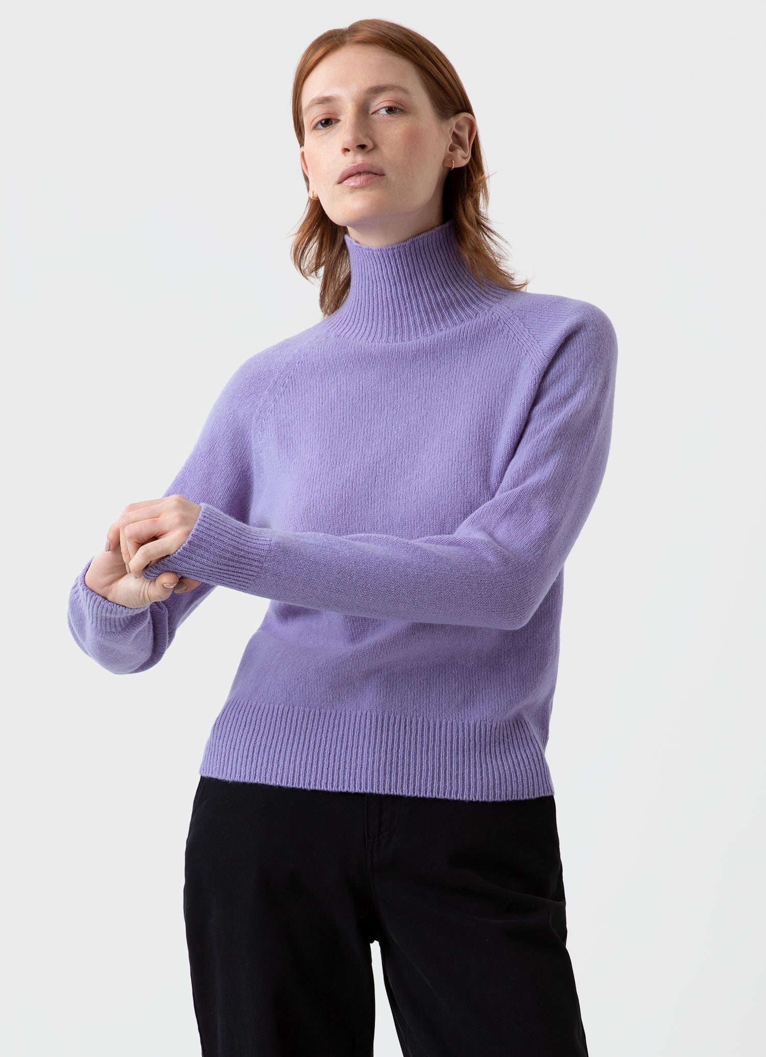 Lambswool Funnel Neck Jumper - 1