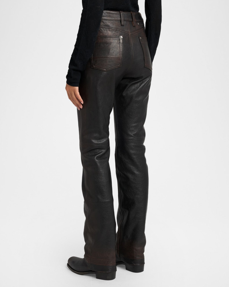 Journey Slim-Straight Nappa Leather Pants 3