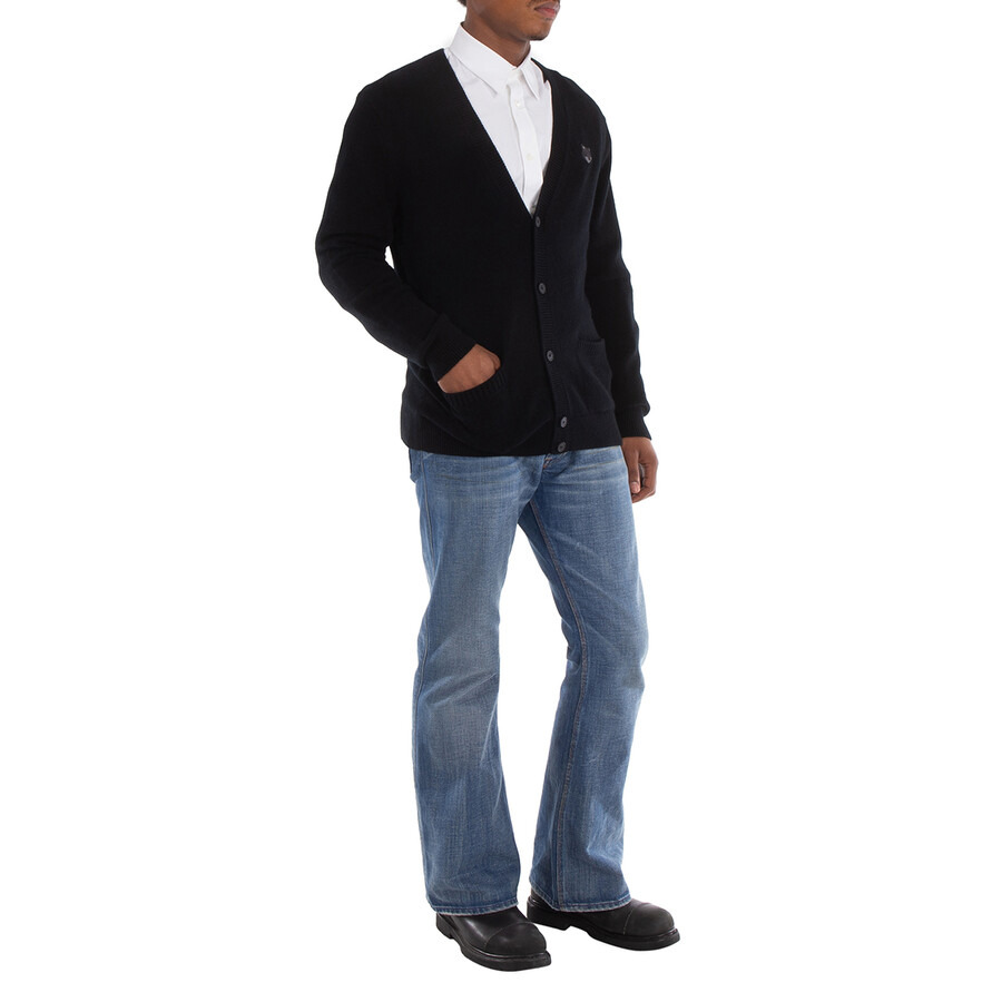 Maison Kitsune Fox Head Patch Lambswool Cardigan - 5
