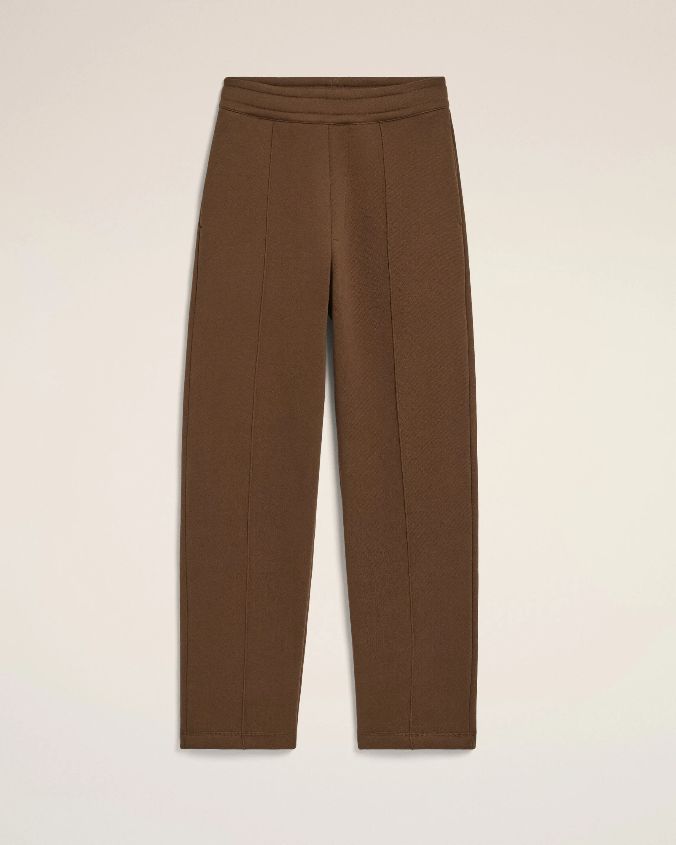 BROWN COTTON TRACK PANTS WITH EMBOSSED AMI DE COEUR - 1