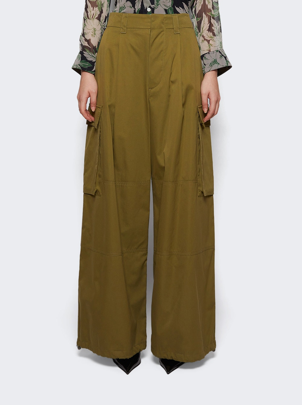 Cargo Trousers Khaki Green - 2