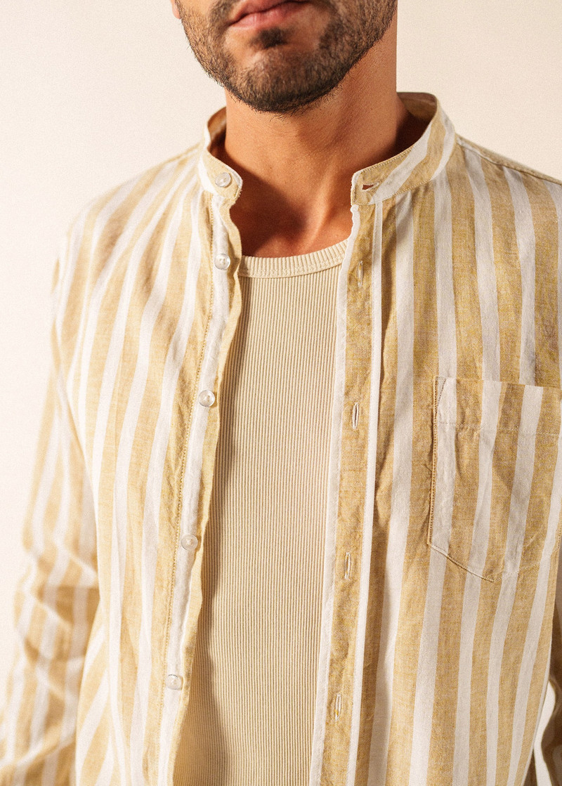 LIAM Striped Linen & Cotton Shirt 7