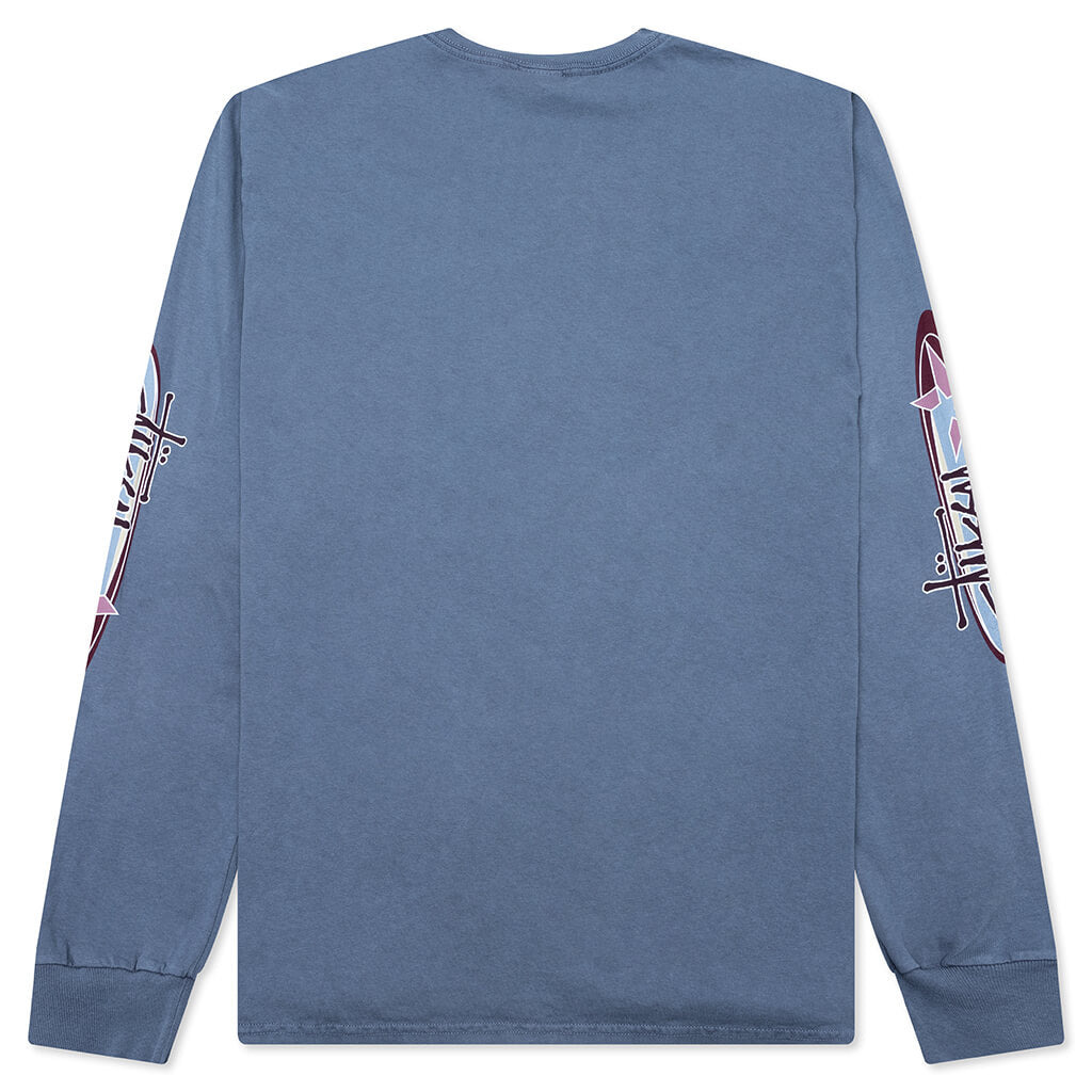 TWO STAR PIGMENT DYED L/S TEE - NAVY - 2