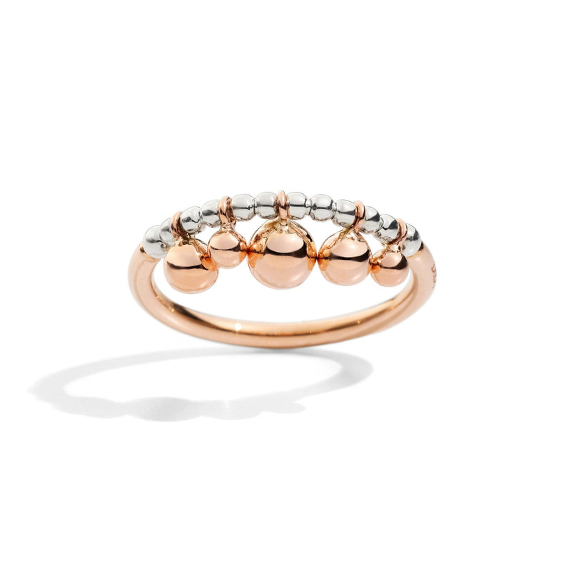DoDo ROSE GOLD & SILVER BOLLICINE RING outlook