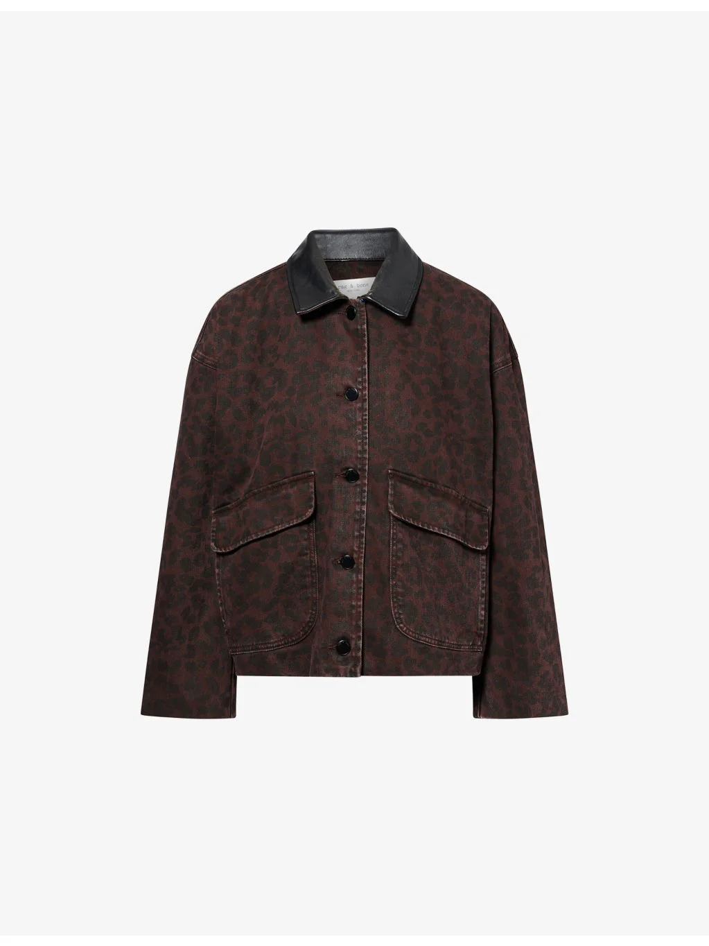 Natalia Leopard-Printed Denim Jacket - 1