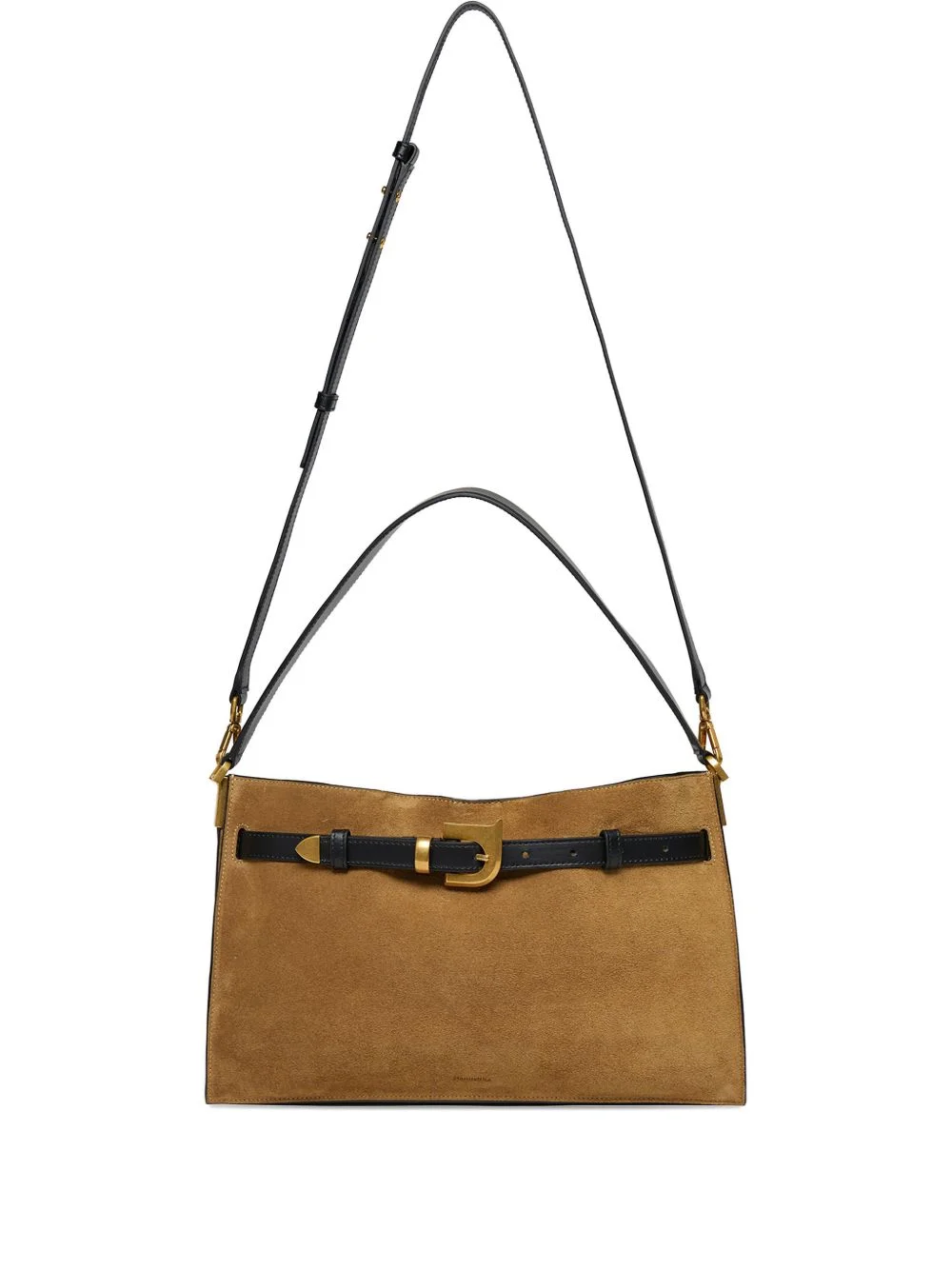 Harmonica buckle-detail suede tote bag - 1