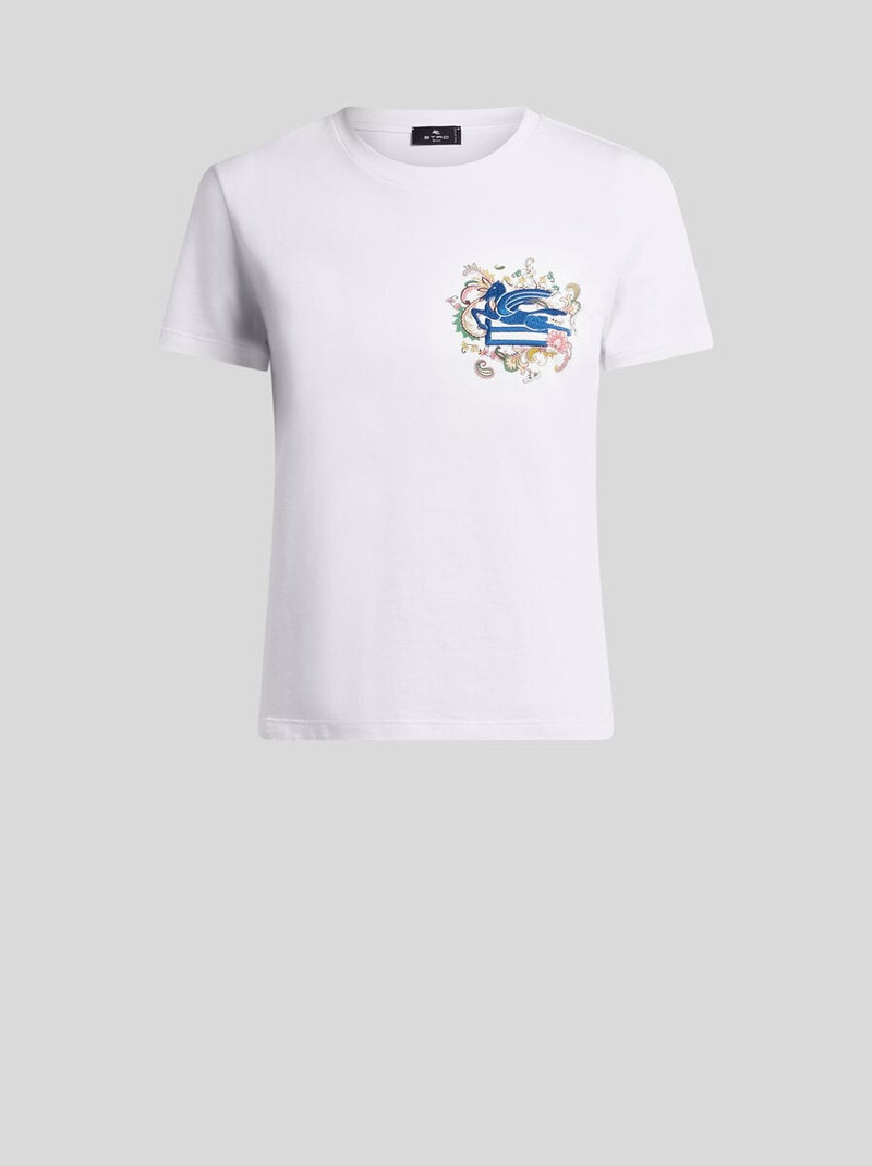 EMBROIDERED PEGASO 및 MONOGRAM과 함께하는 T-SHIRT 1