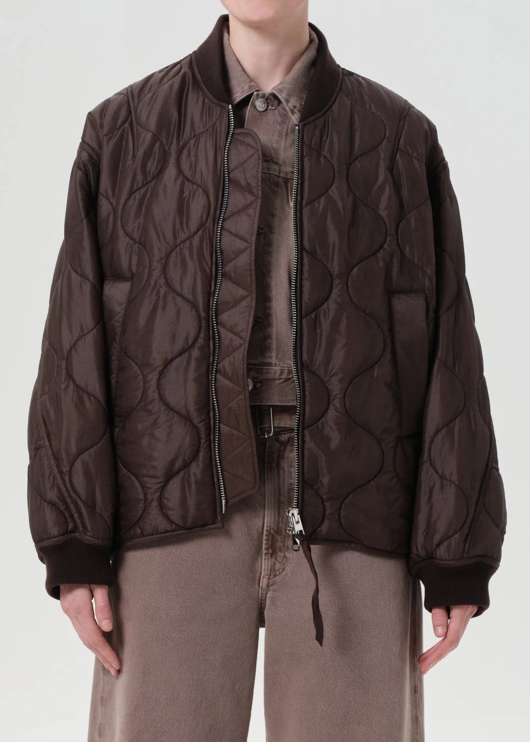ISLA QUILTED JACKET IN BOURBON - 1