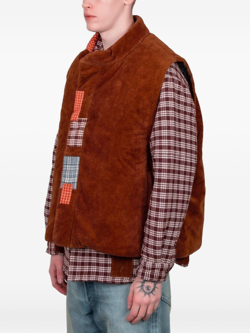 Story mfg. Sahab cord patchwork gilet outlook