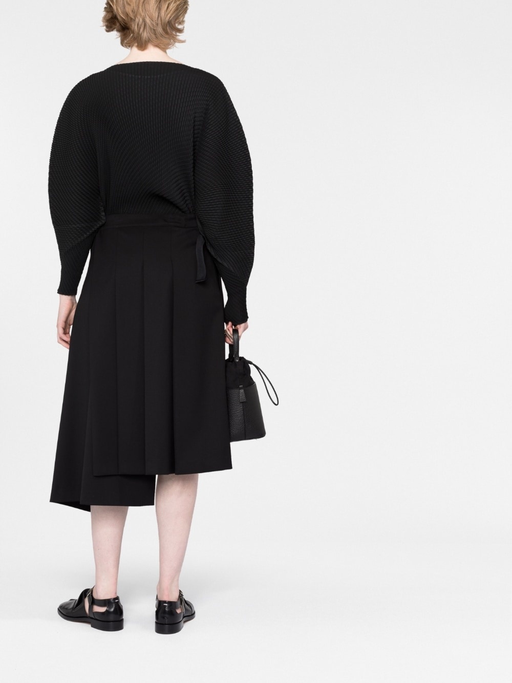asymmetric-design recycled-polyester sweatshirt - 6