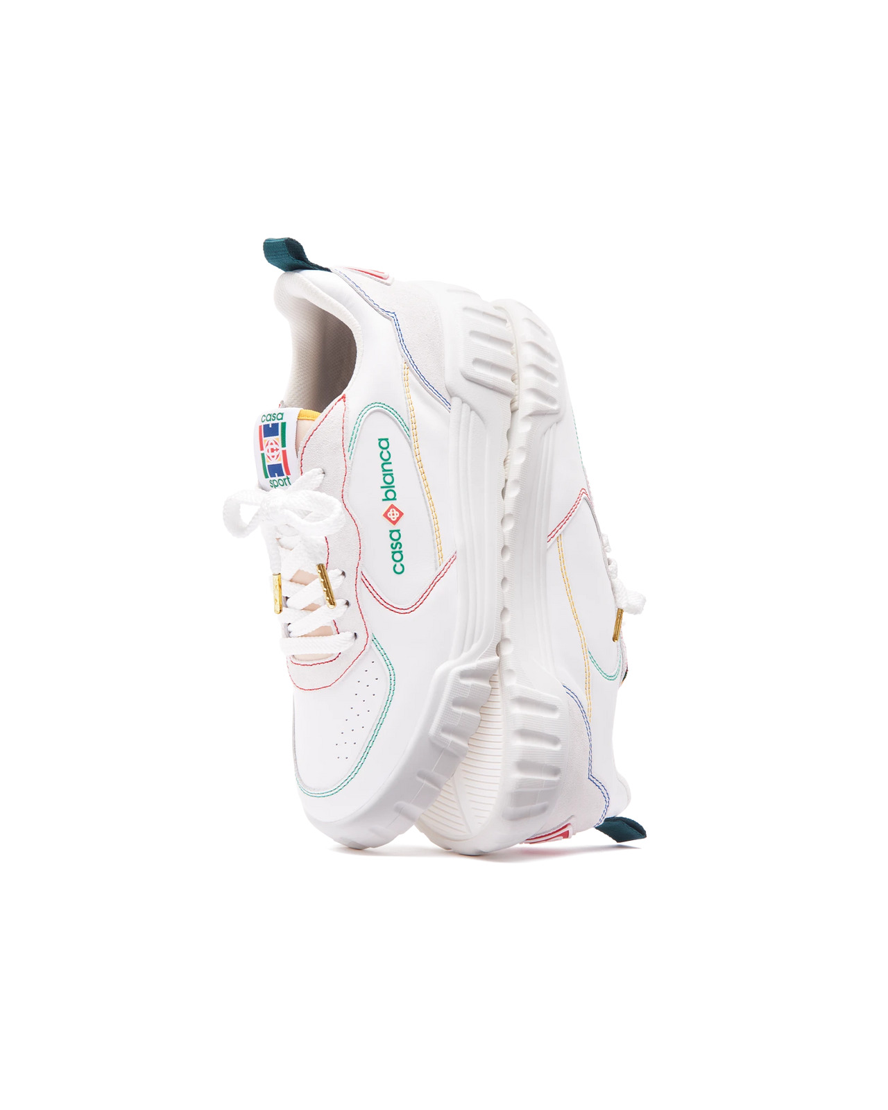 Mens Court White & Multicolour Sneakers | Casablanca Paris - 8