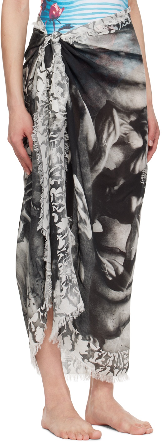 White & Black Graphic Cover Up - 2