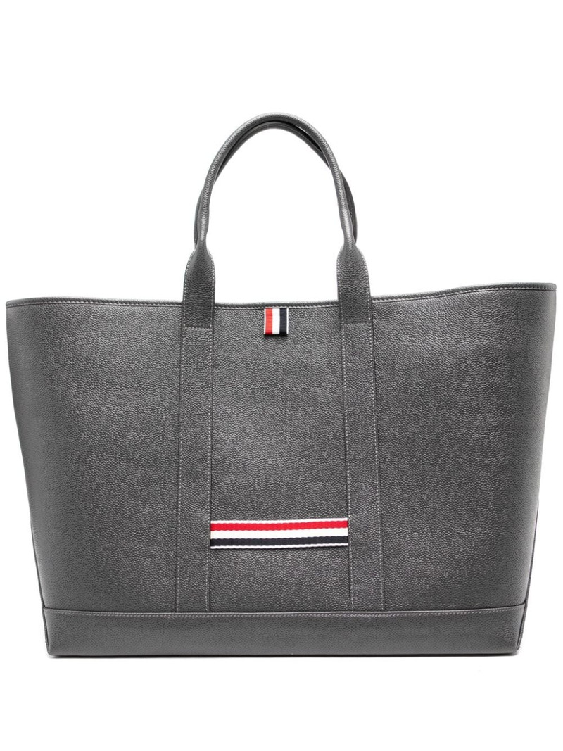 4-Bar leather tote bag 1