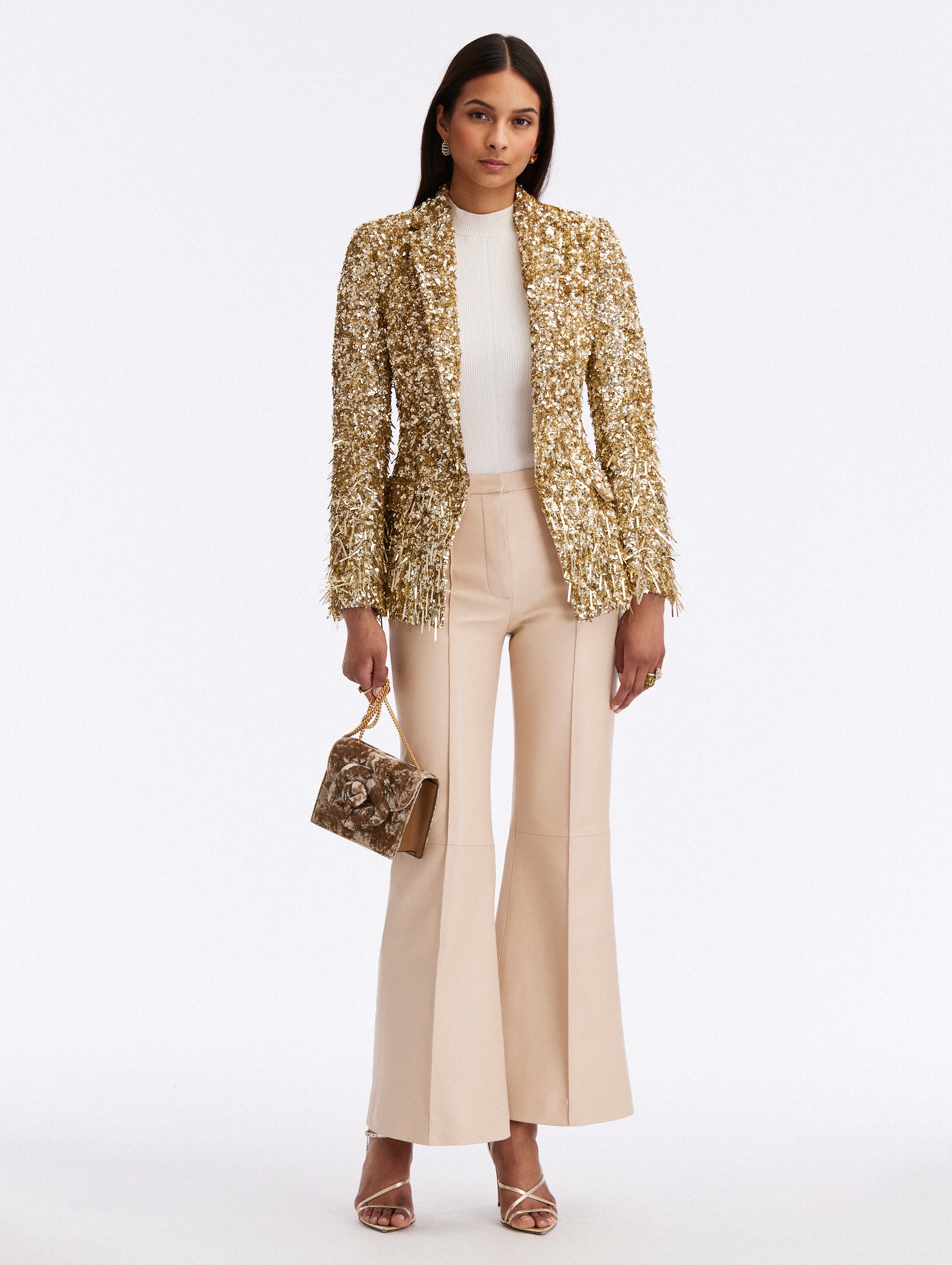 SEQUIN & PAILLETTE EMBROIDERED JACKET - 4