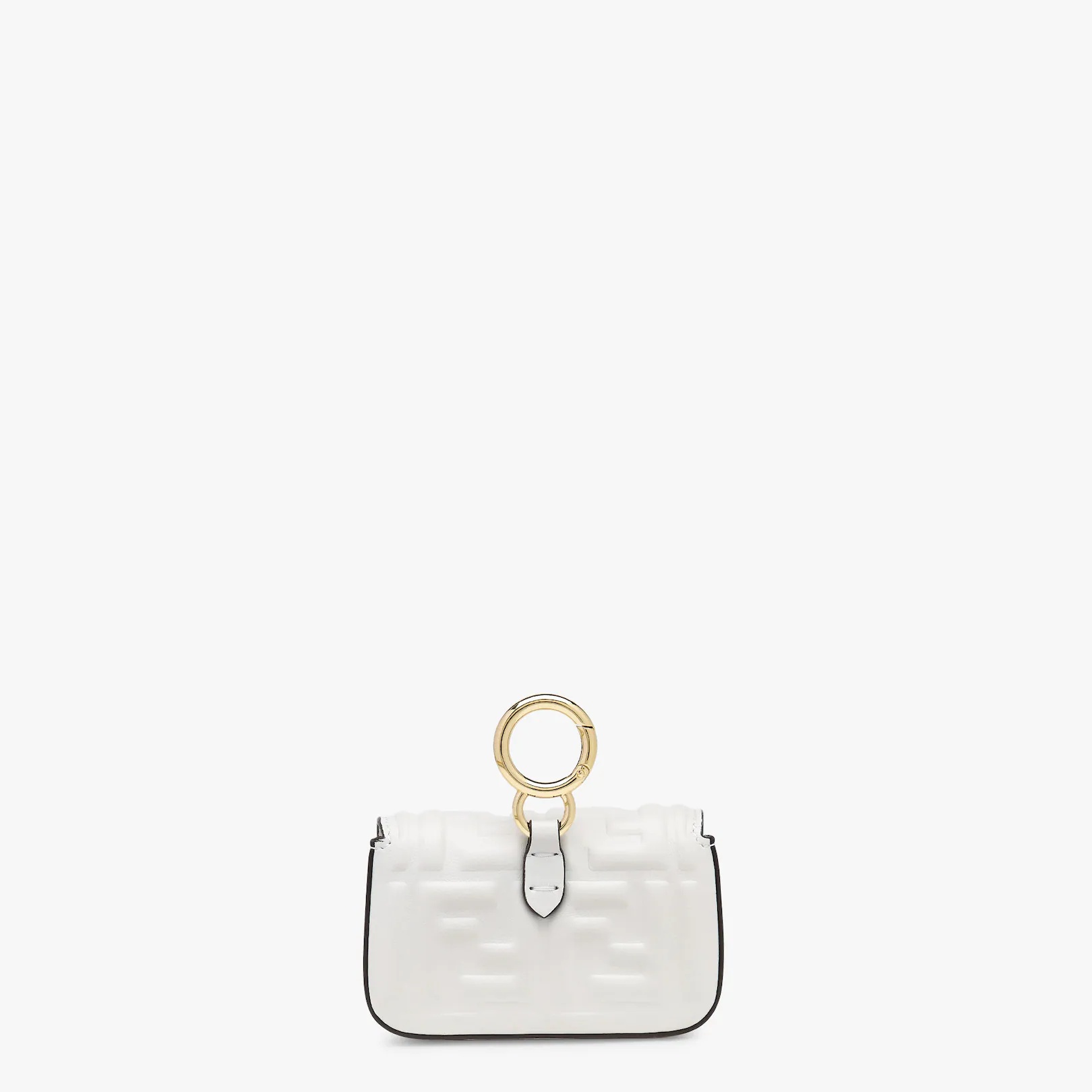 White nappa leather charm - 3