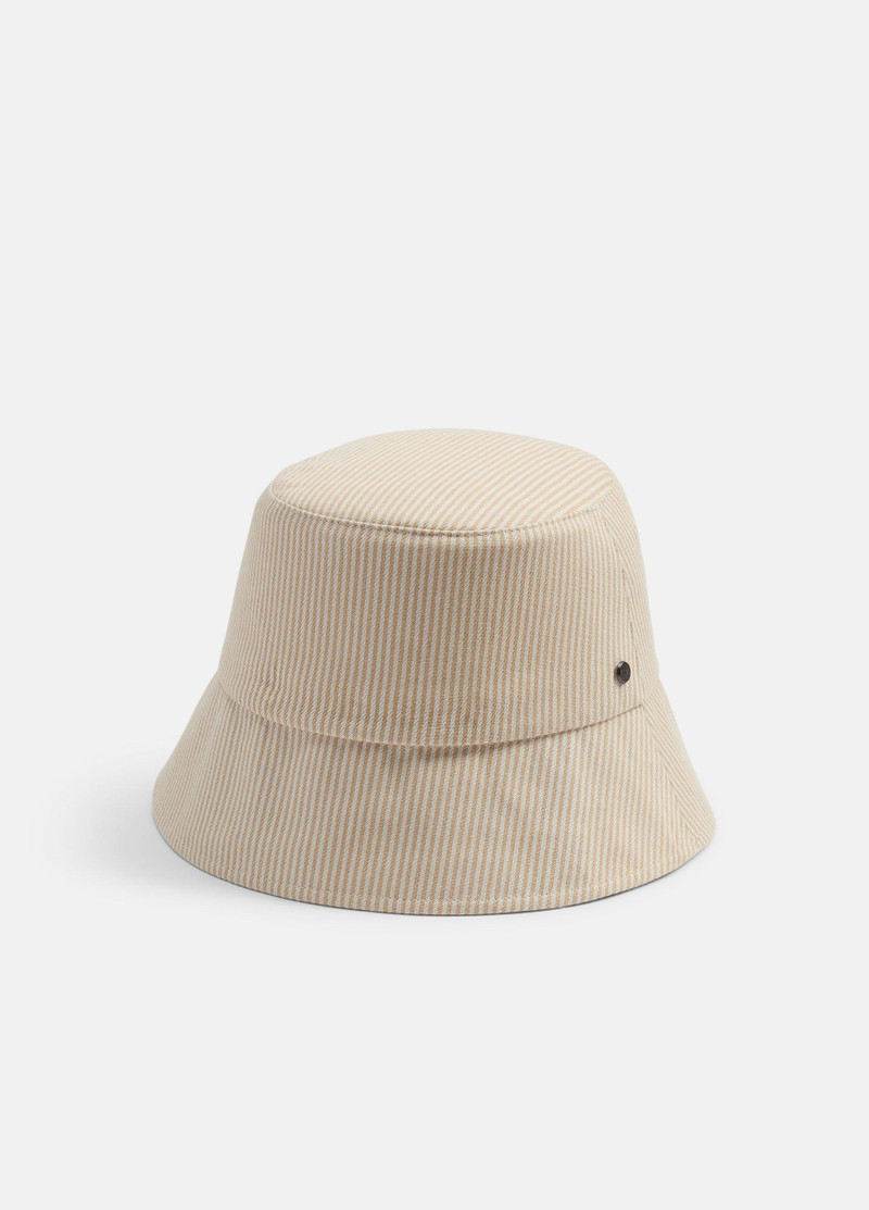 Stripe Cotton Canvas Bucket Hat 1