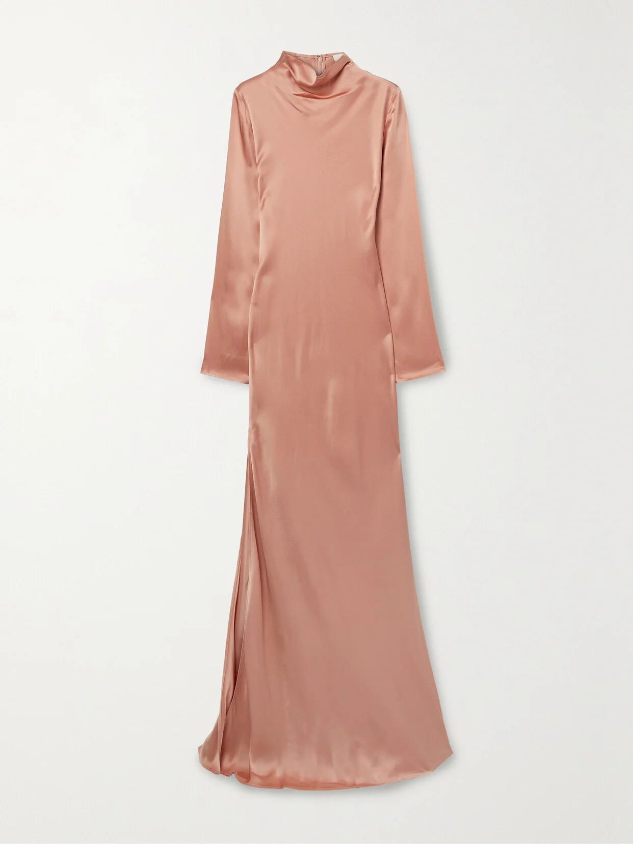 Draped Satin Gown - 1