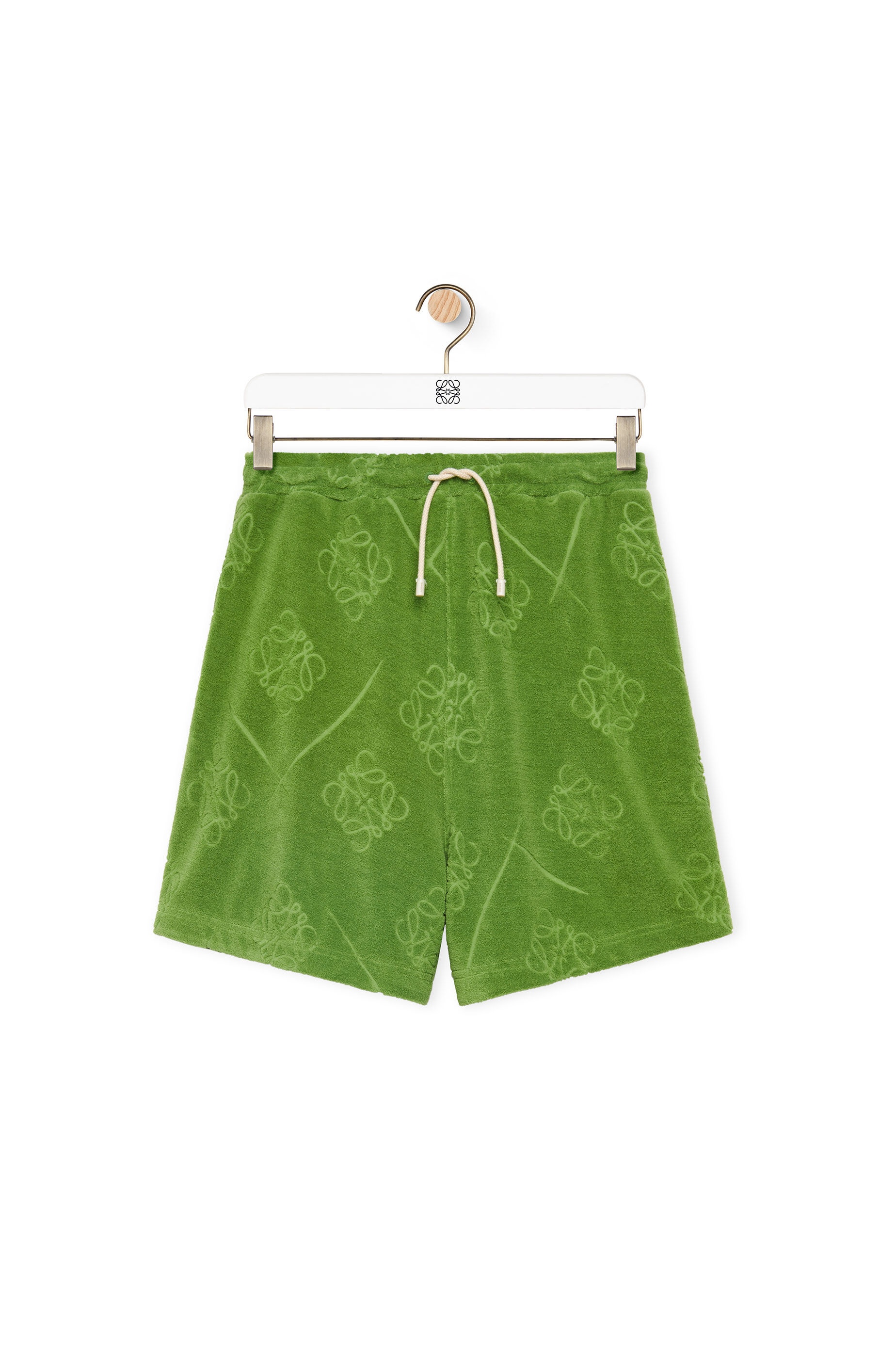 Anagram jacquard drawstring shorts in cotton - 1