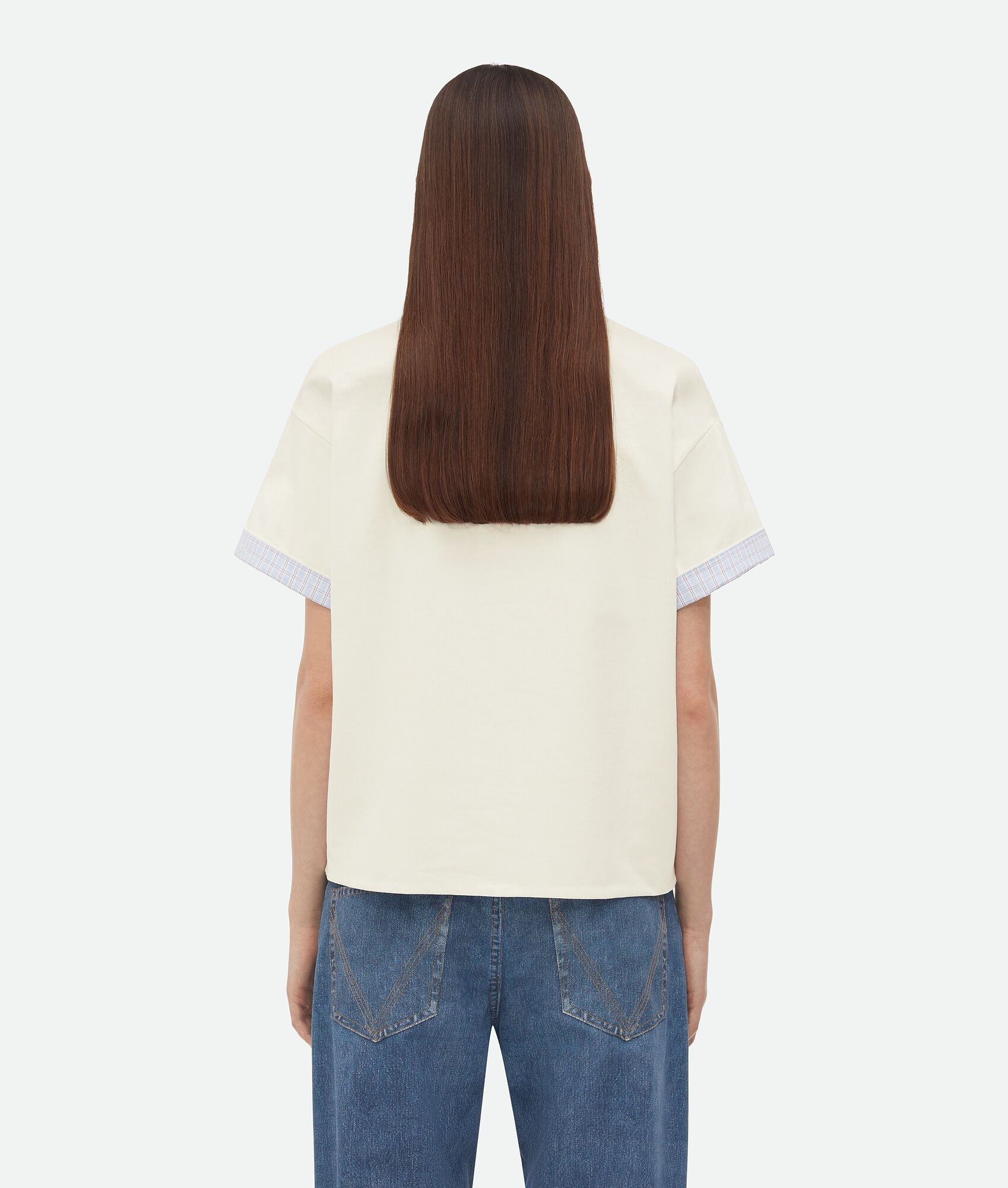 Double Layer Cotton Check T-Shirt - 3