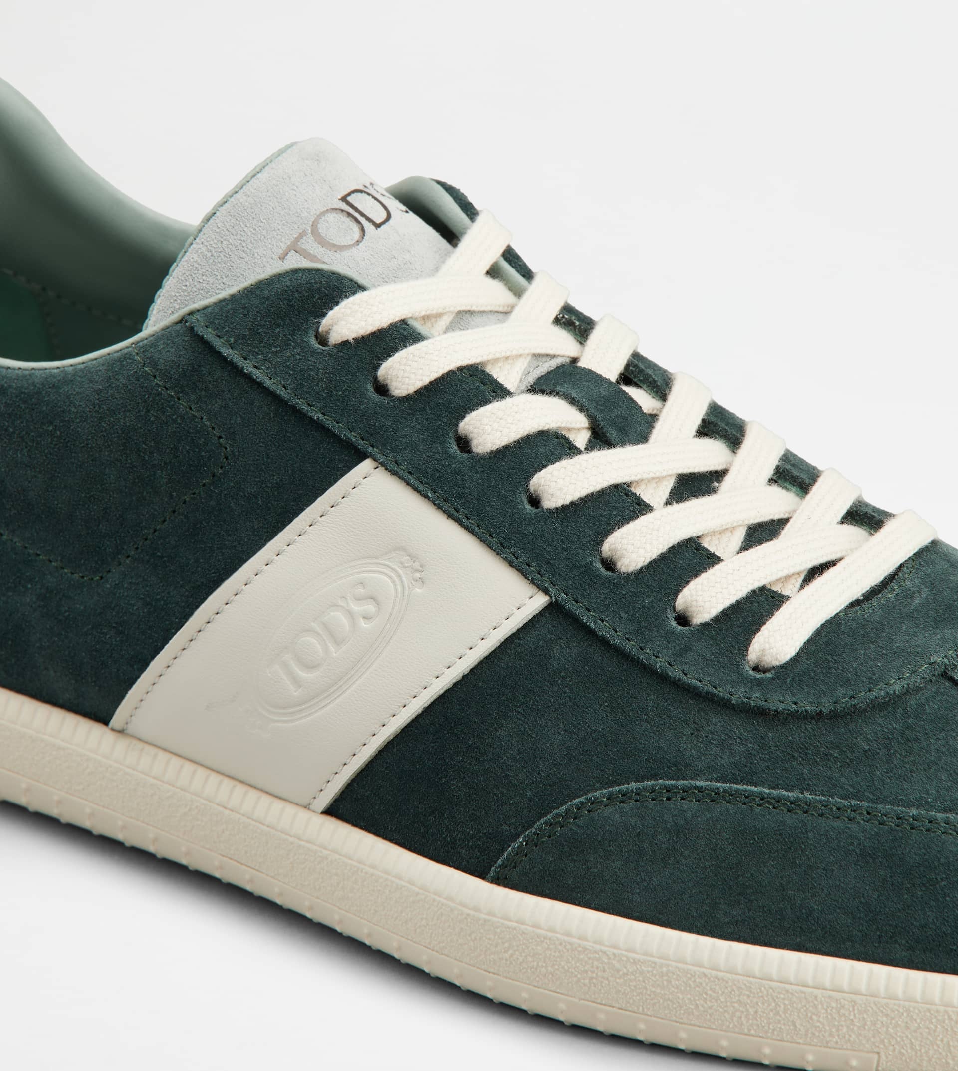 TOD'S TABS SNEAKERS IN SUEDE - GREEN, WHITE, LIGHT BLUE - 5