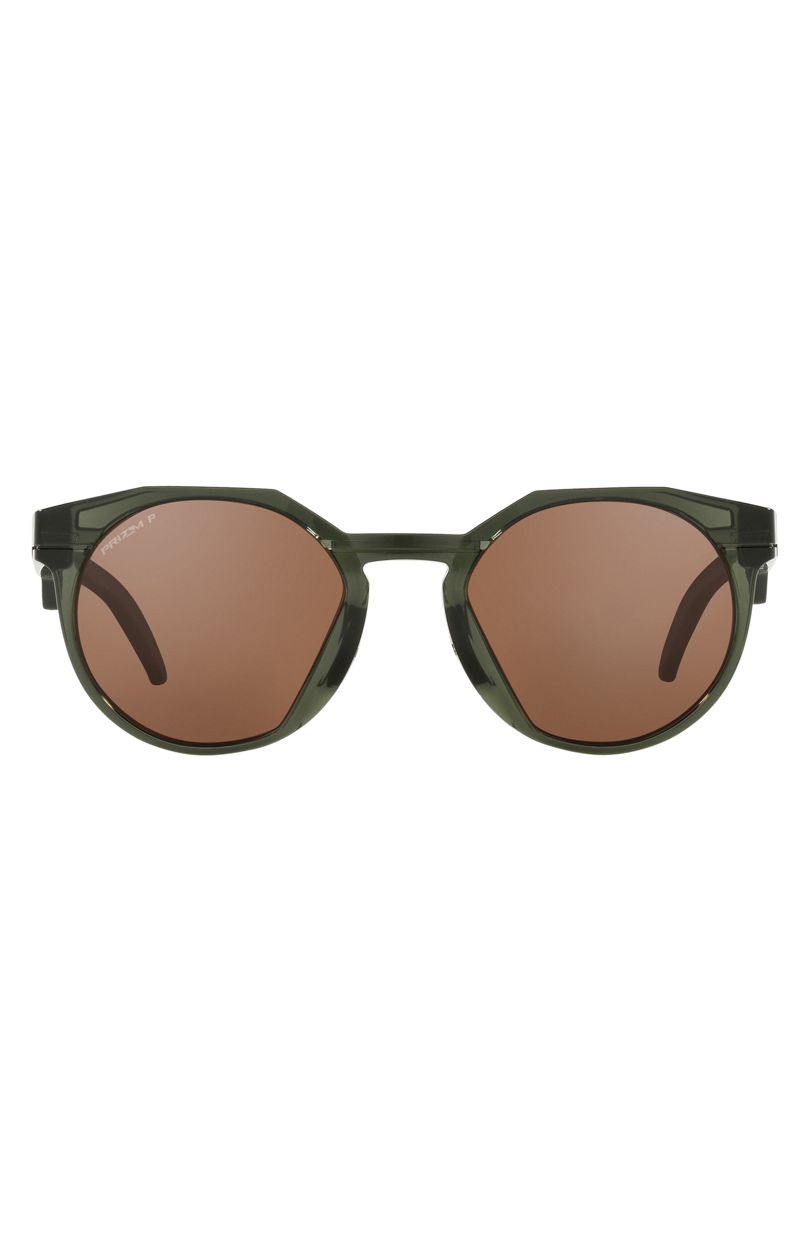 Oakley HSTN 52mm Prizm™ Polarized Round Sunglasses in Olive at Nordstrom - 1