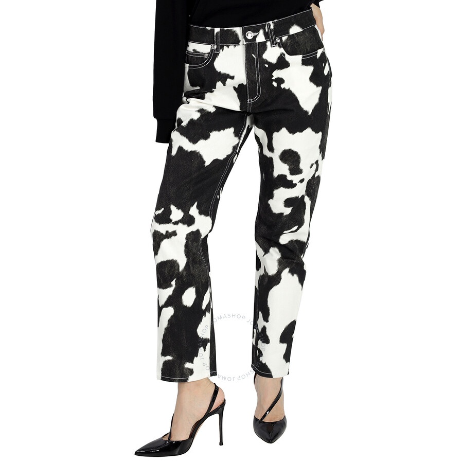 Burberry Cow Print Straight-fit Denim Jeans - 3