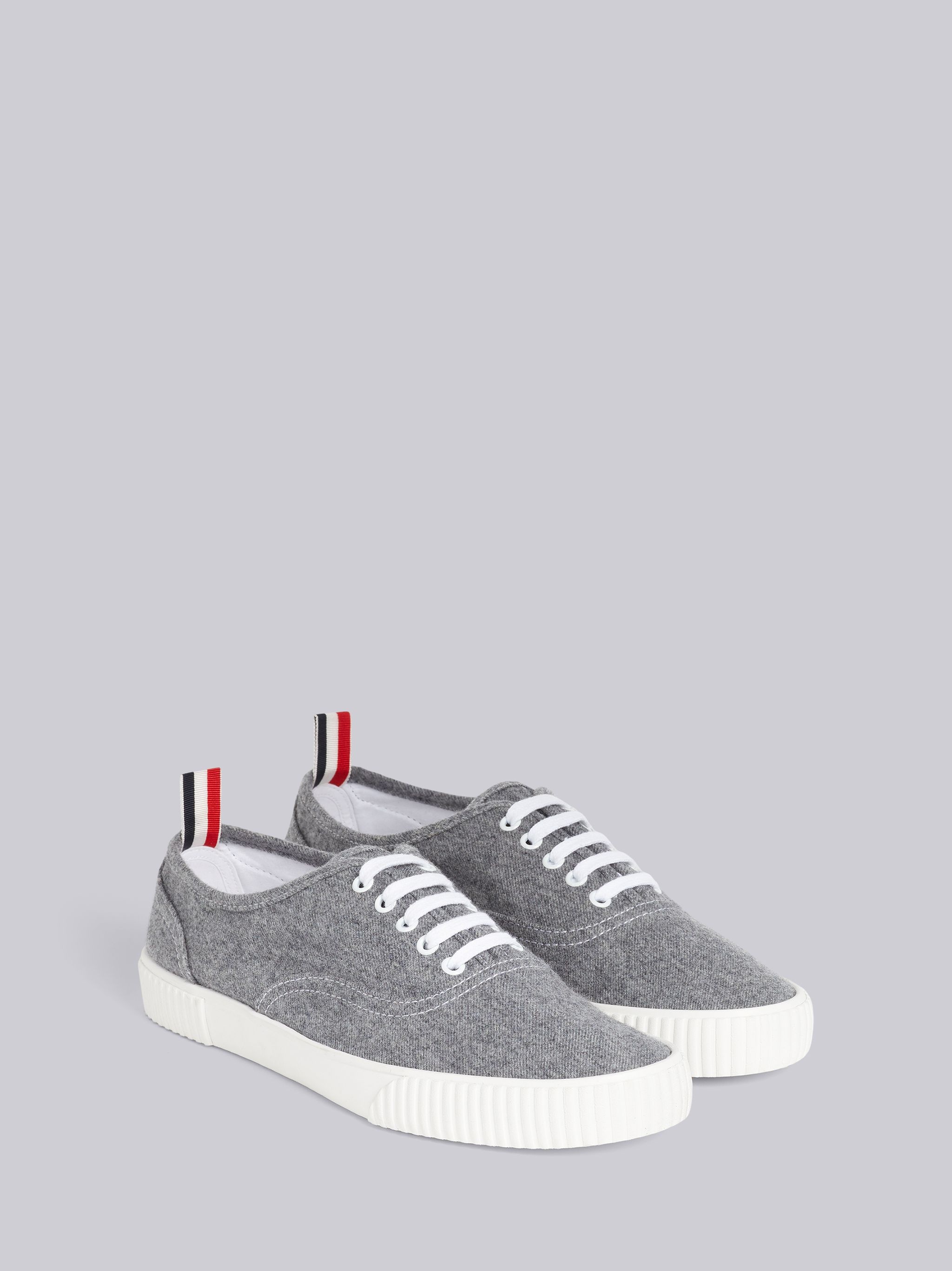 Medium Grey Lightweight Boiled Wool Heritage Trainer - 3