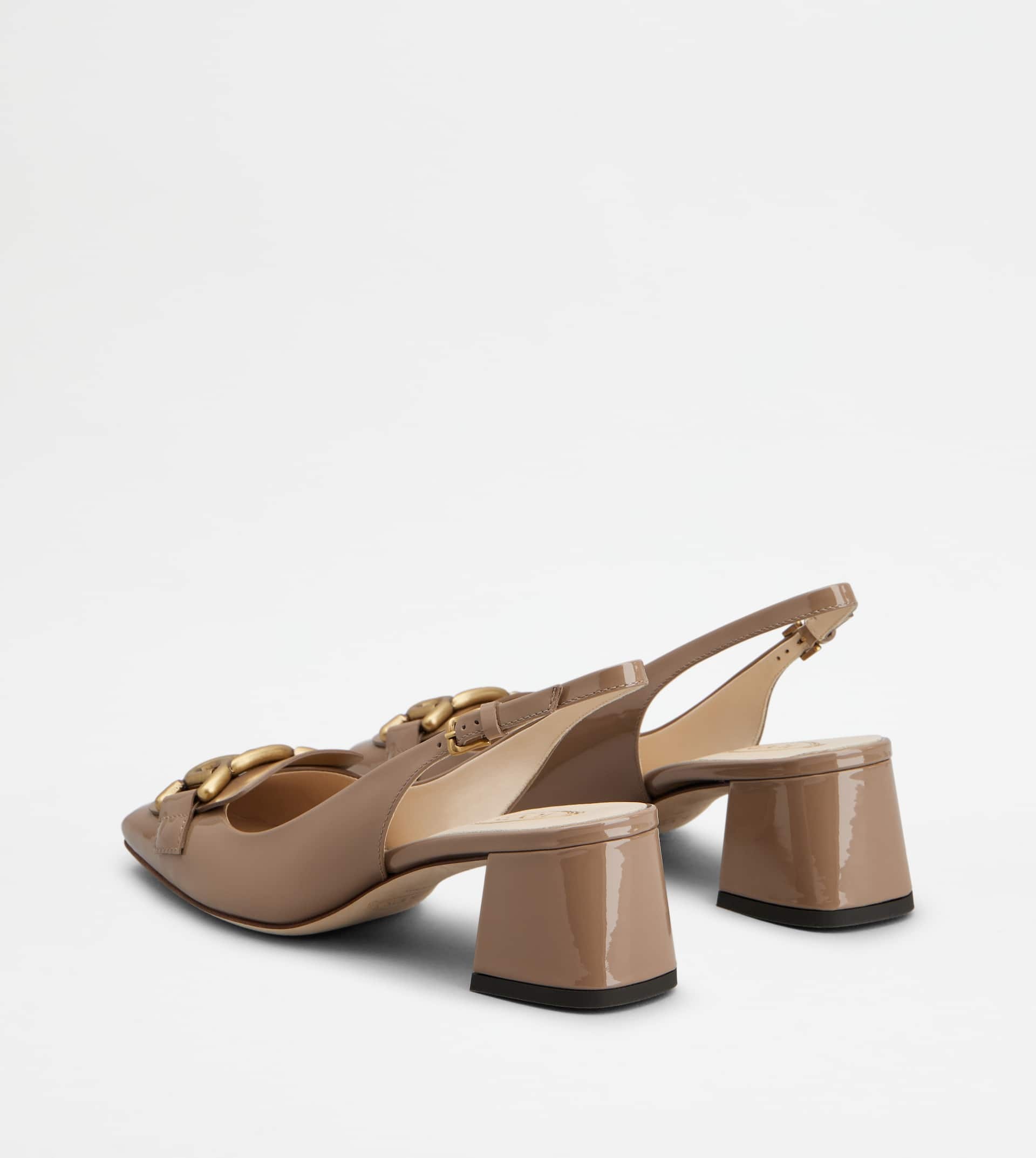 KATE SLINGBACK PUMPS IN PATENT LEATHER - BEIGE - 2