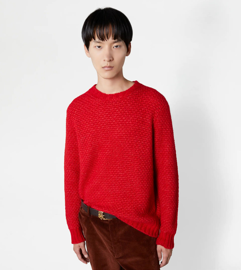 ROUND NECK JUMPER SILK BLEND - RED 6