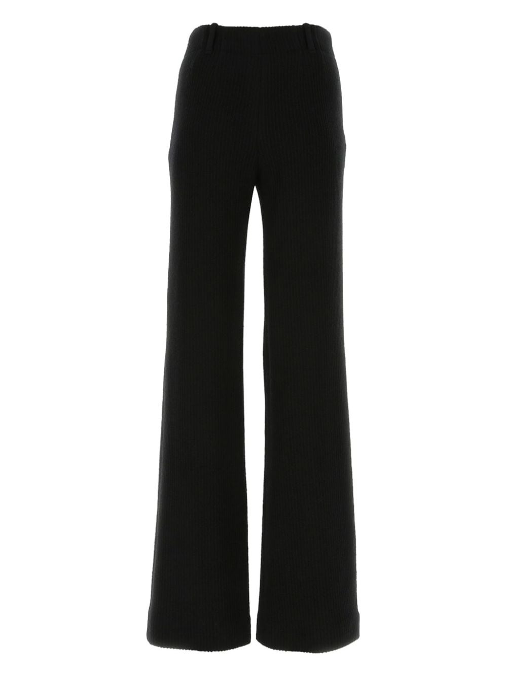 virgin wool flared trousers - 2