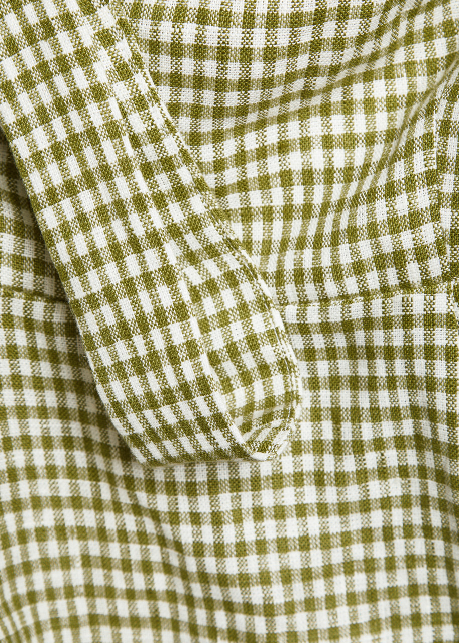 Reformation Celosia Gingham-jacquard Linen Mini Dress - 5