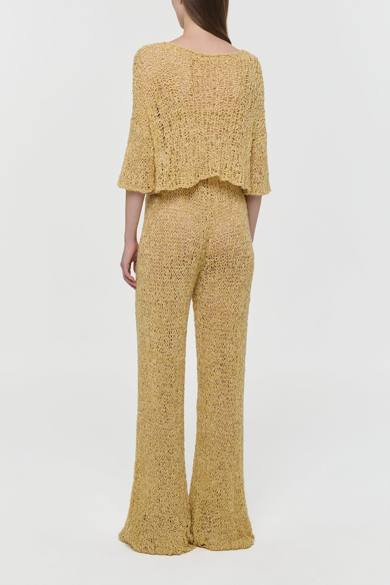 Oriel Knit Pant in Hay Silk Cashmere Linen 6