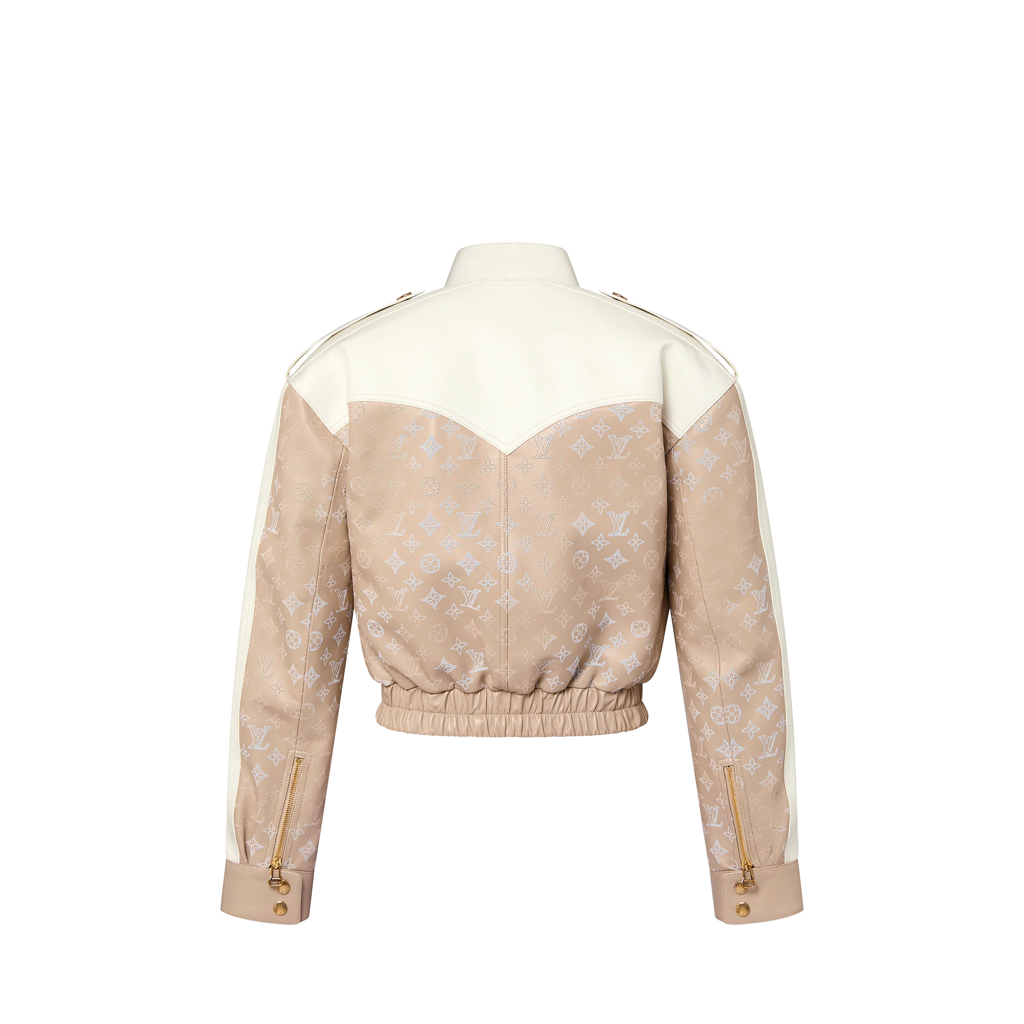 Cropped Mahina Monogram Leather Jacket - 3