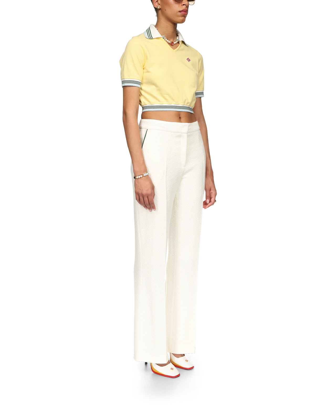 Cropped Pique Polo | Casablanca Paris - 5