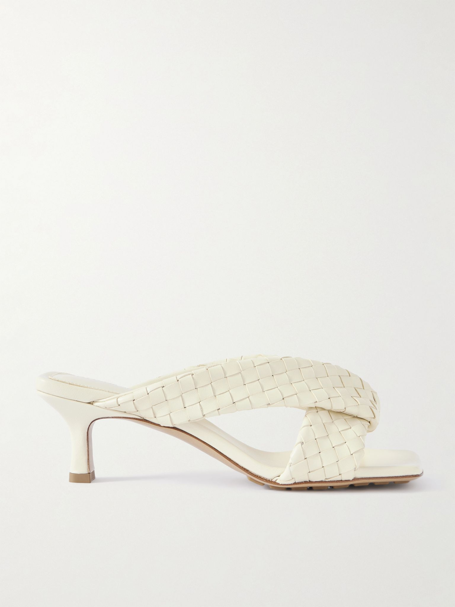 Riva intrecciato leather mules Off-white - 1