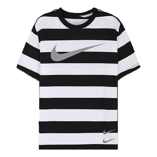 Nike Swoosh Stripe TEE Men White/Black CQ5197-100 - 1