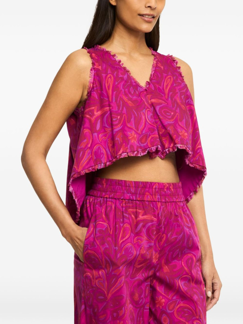Ibbie Paisley Bloom frayed-edge blouse 3