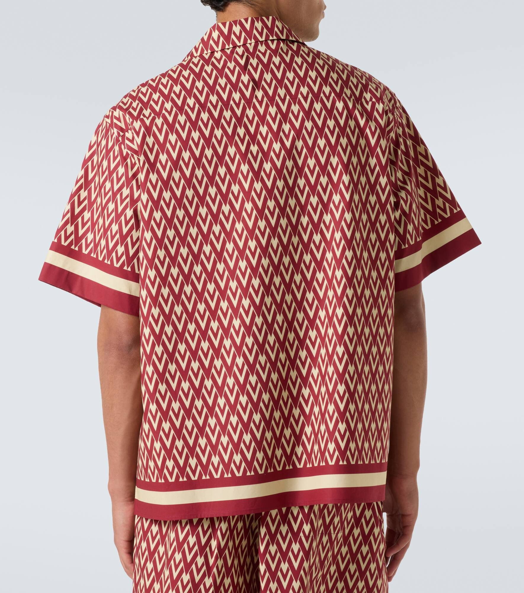 Toute La V cotton poplin bowling shirt - 4