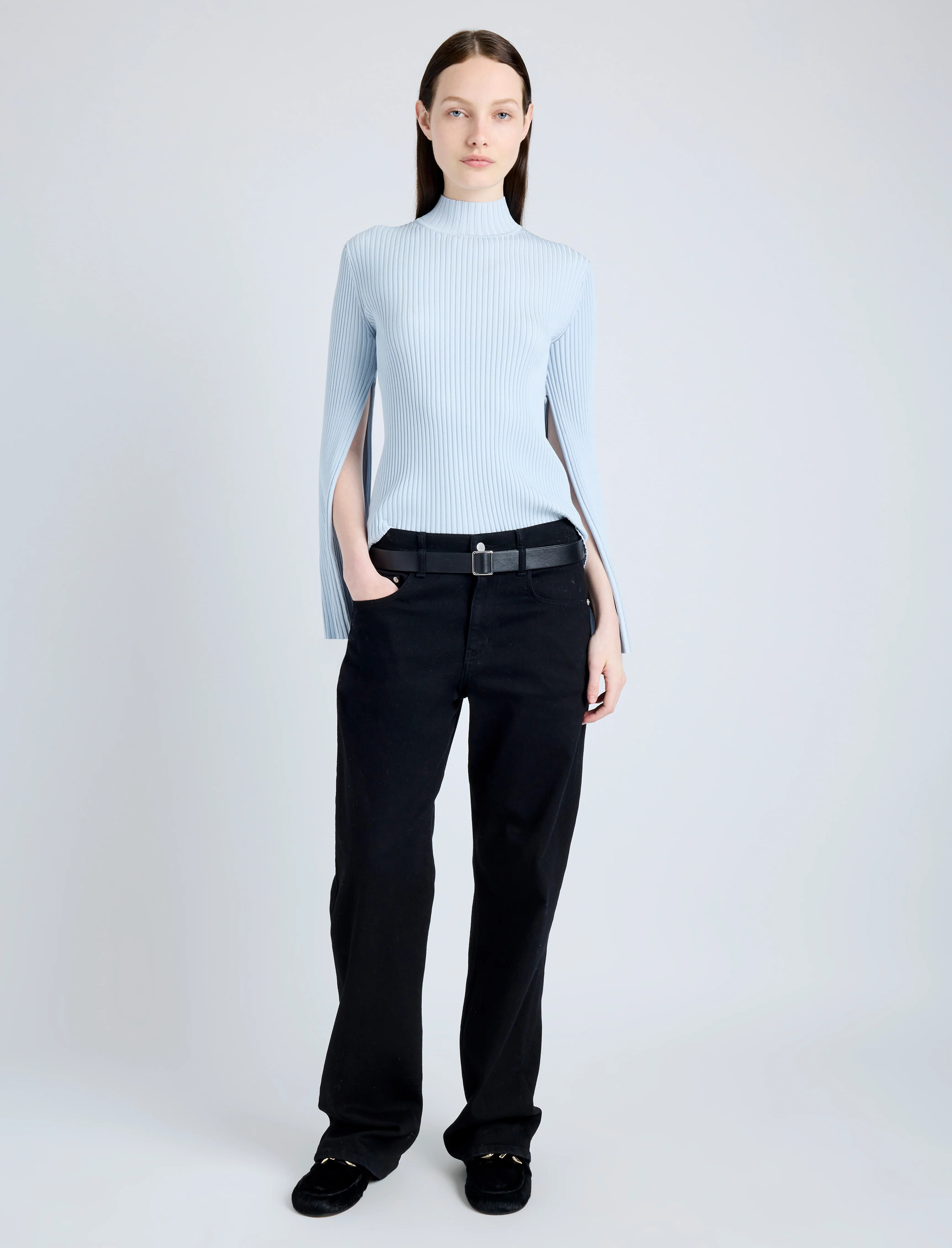 Abigail Top in Midweight Viscose Rib - 3