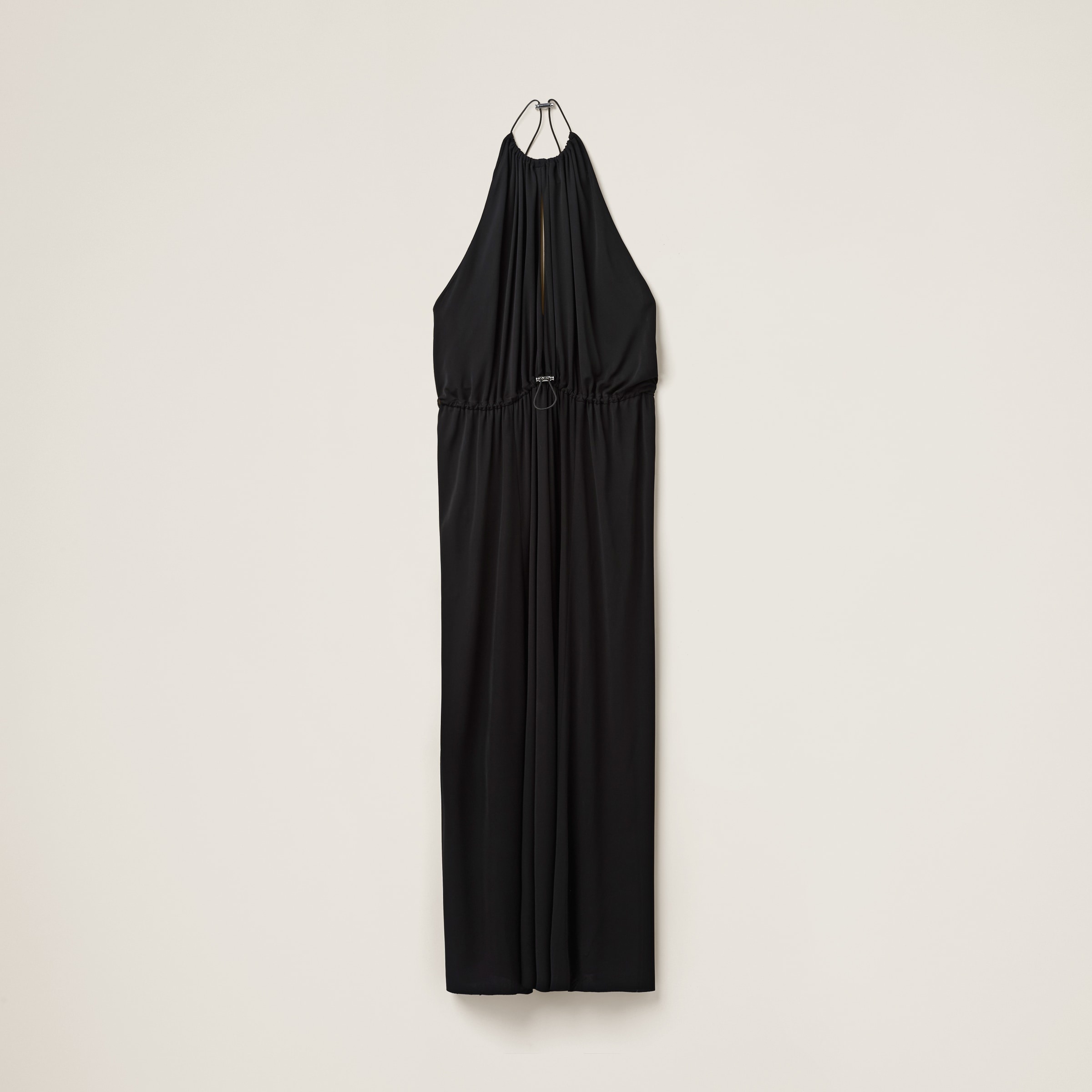 Organzine halter midi-dress - 1