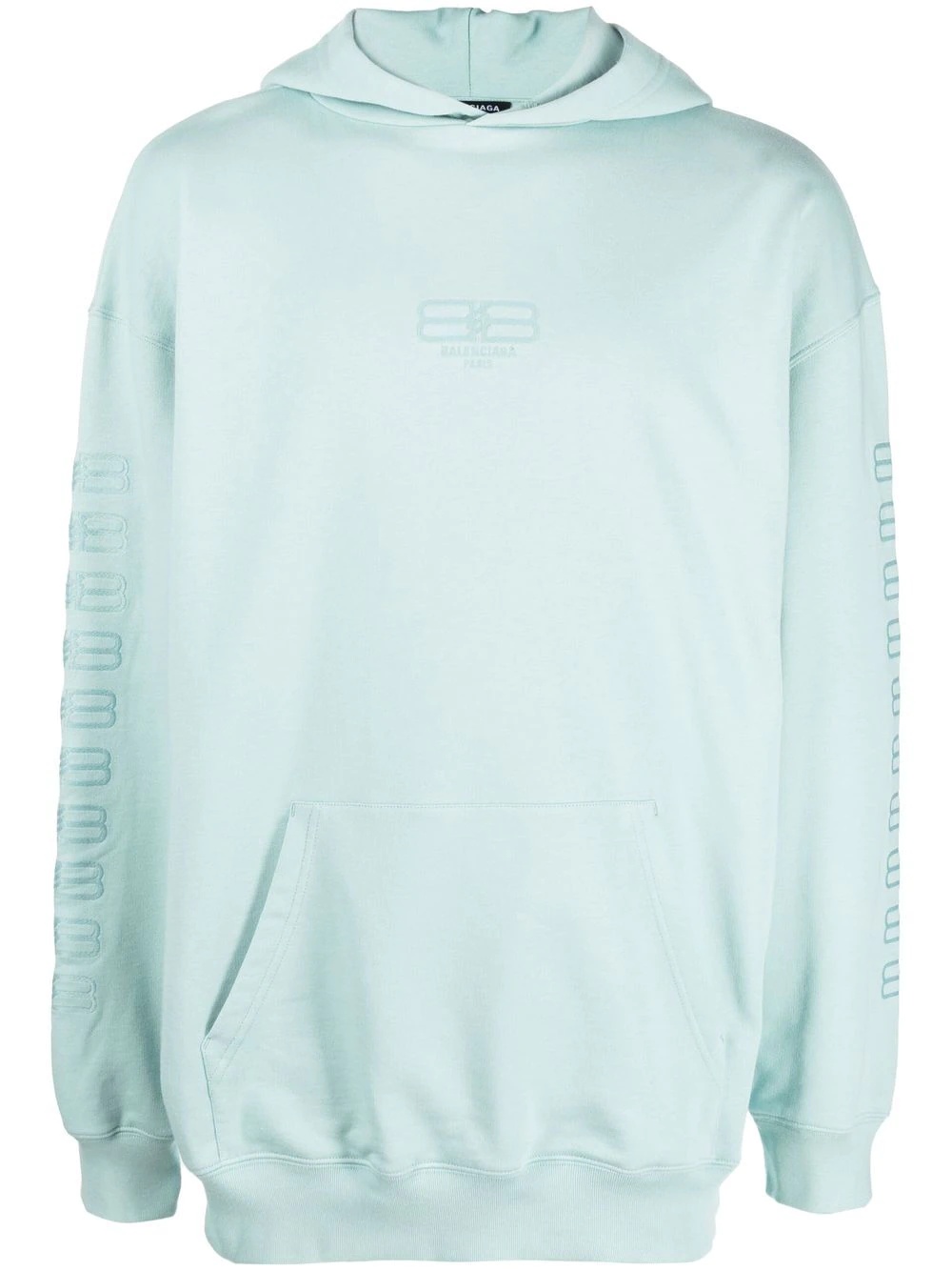 embroidered-logo hoodie - 1