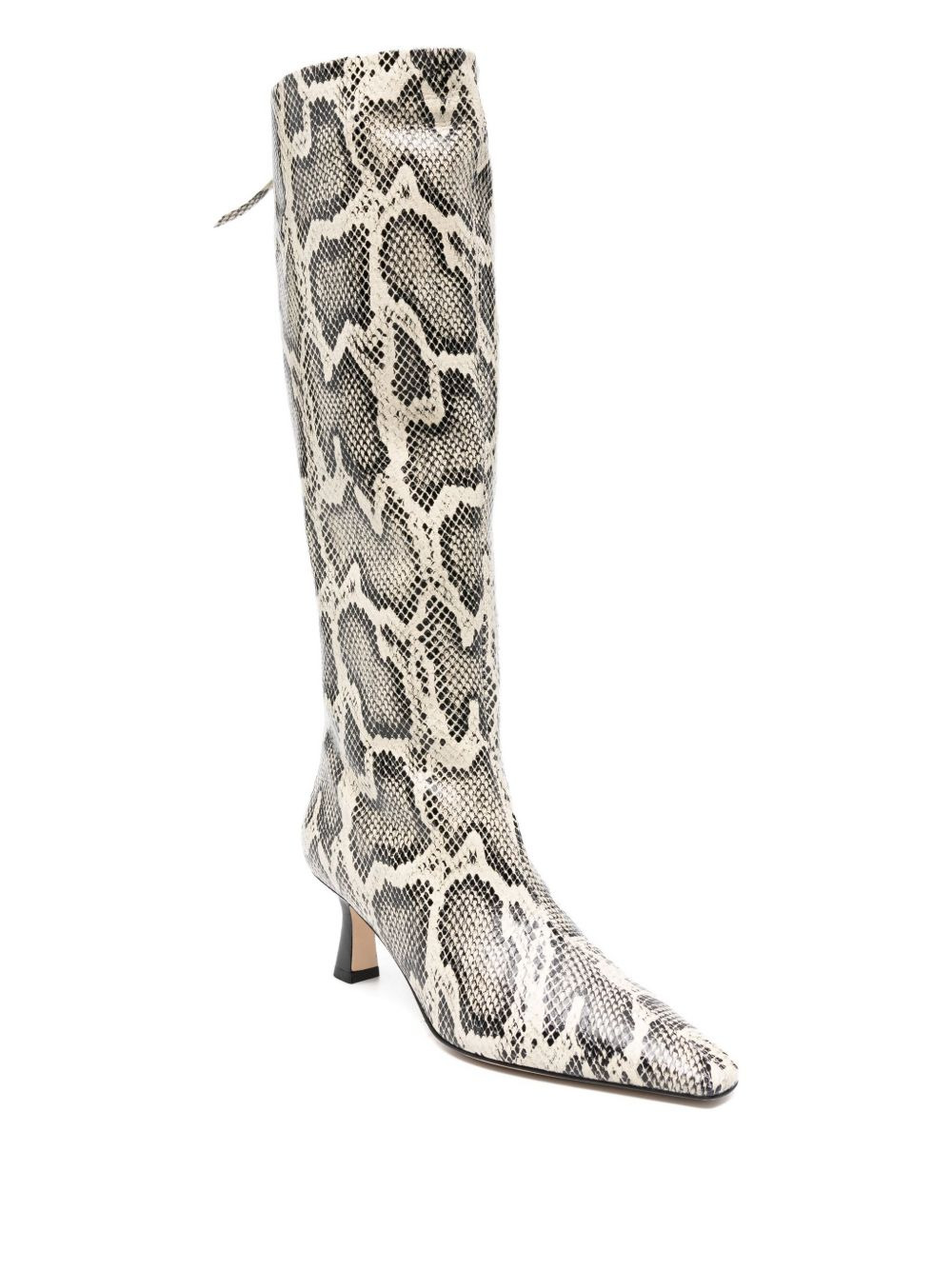 70mm Klea snake-print calf leather boots - 2