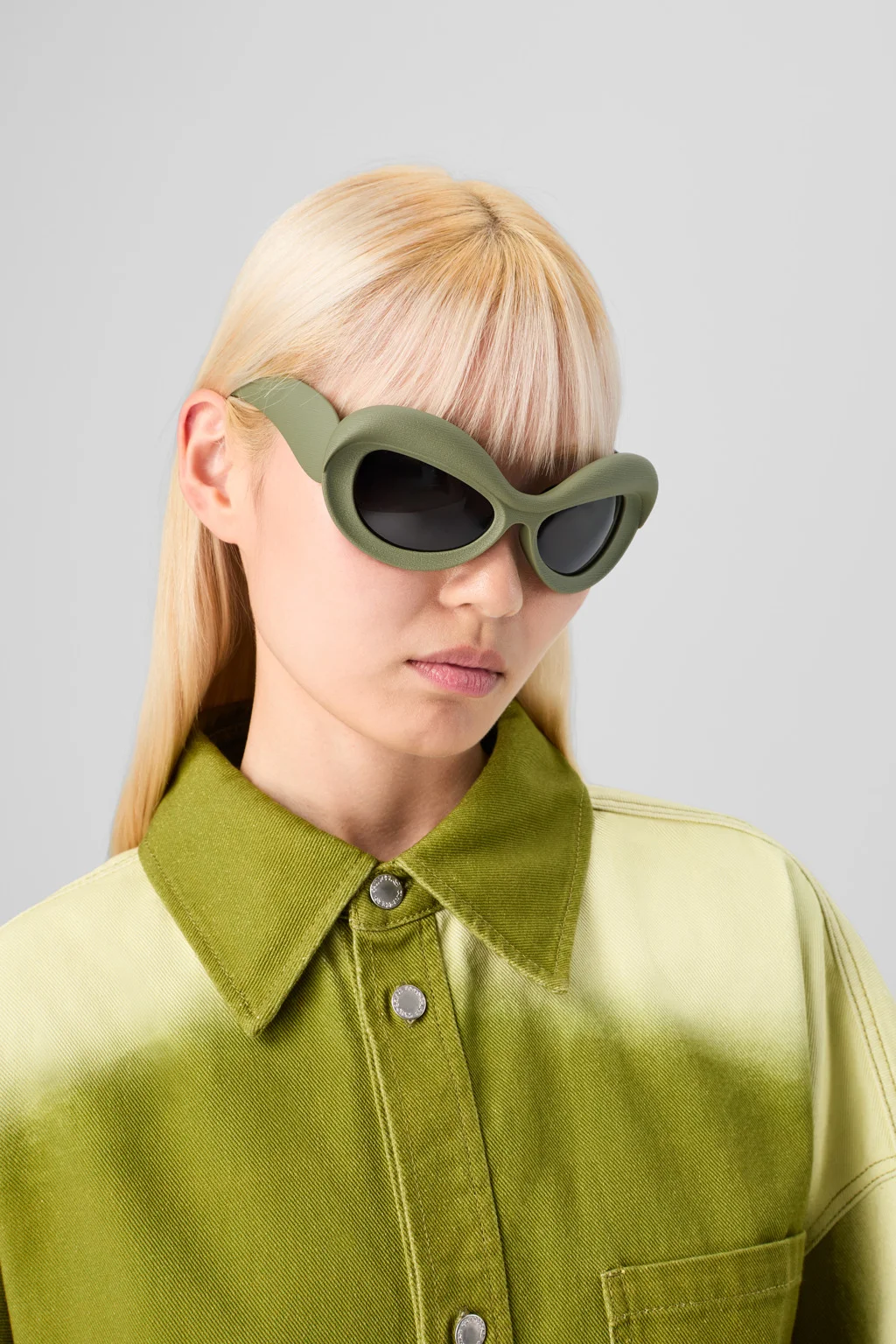 Green PULLA Acetate Sunglasses - 1